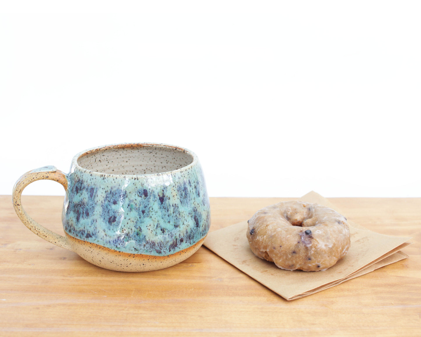 Blue Raspberry Speckled Stoneware Mug