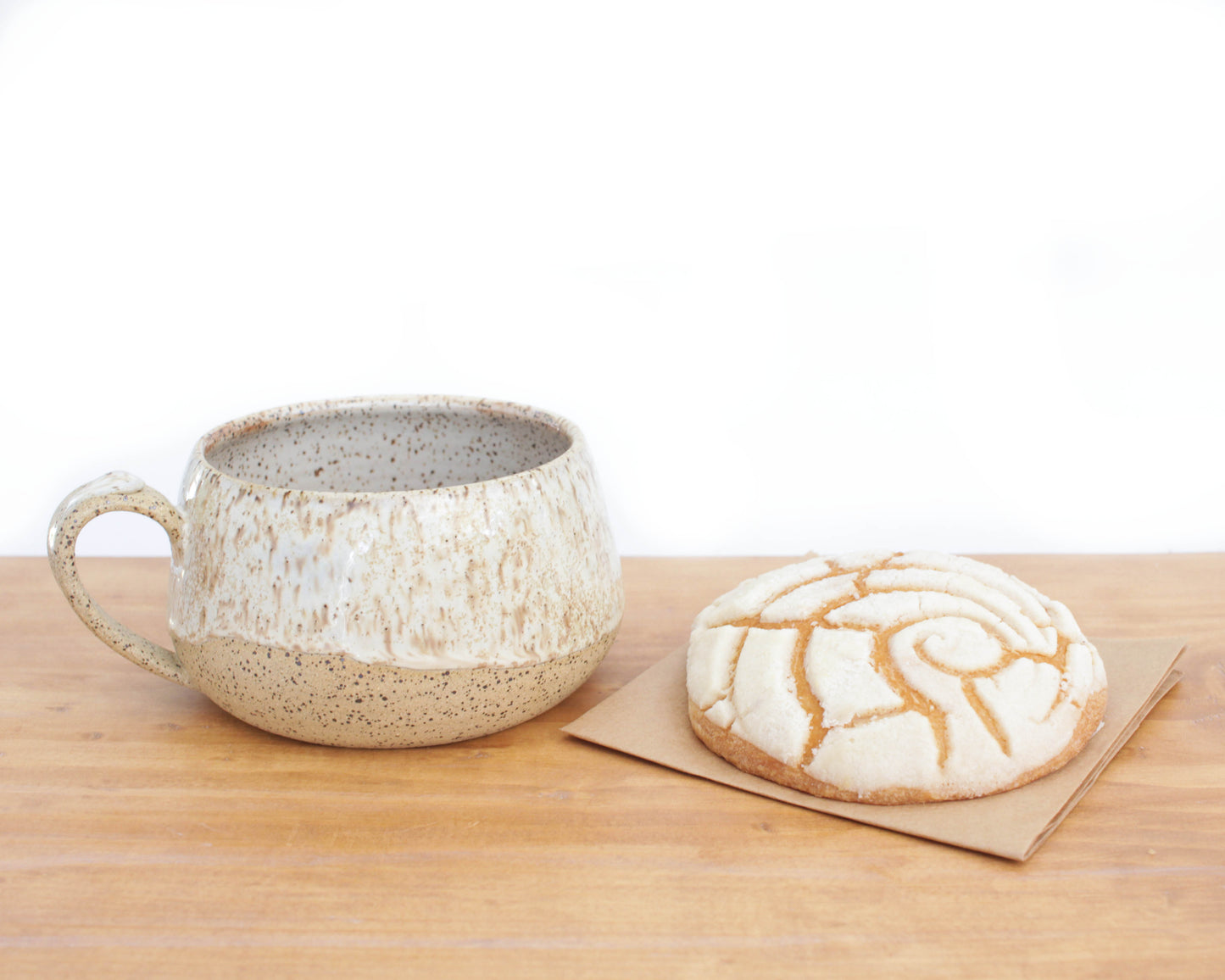 Crystal Cream Speckled Stoneware Mug