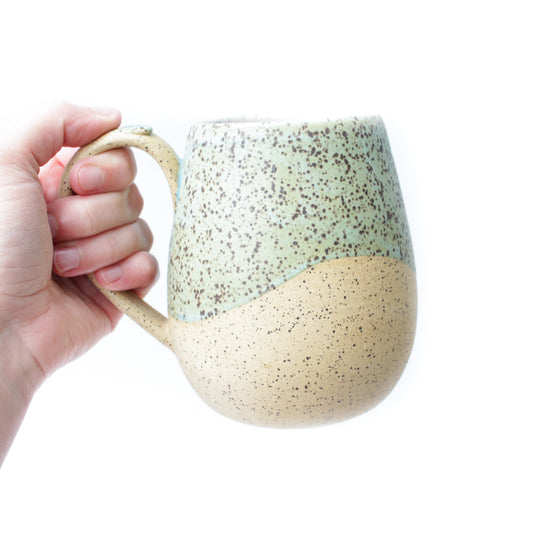 Turquoise Speckled Stoneware Mug