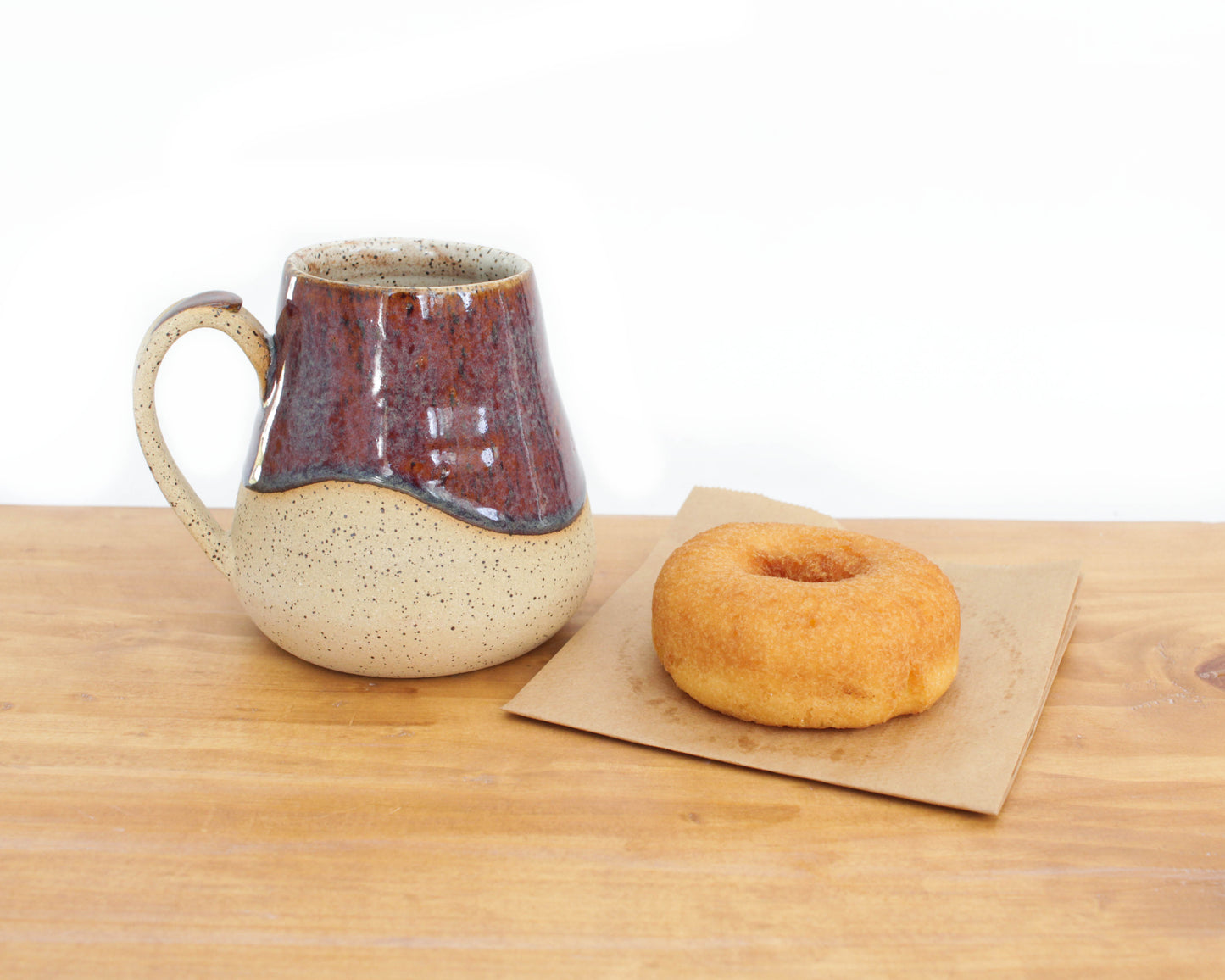 Cranberry Red Speckled Stoneware Mug