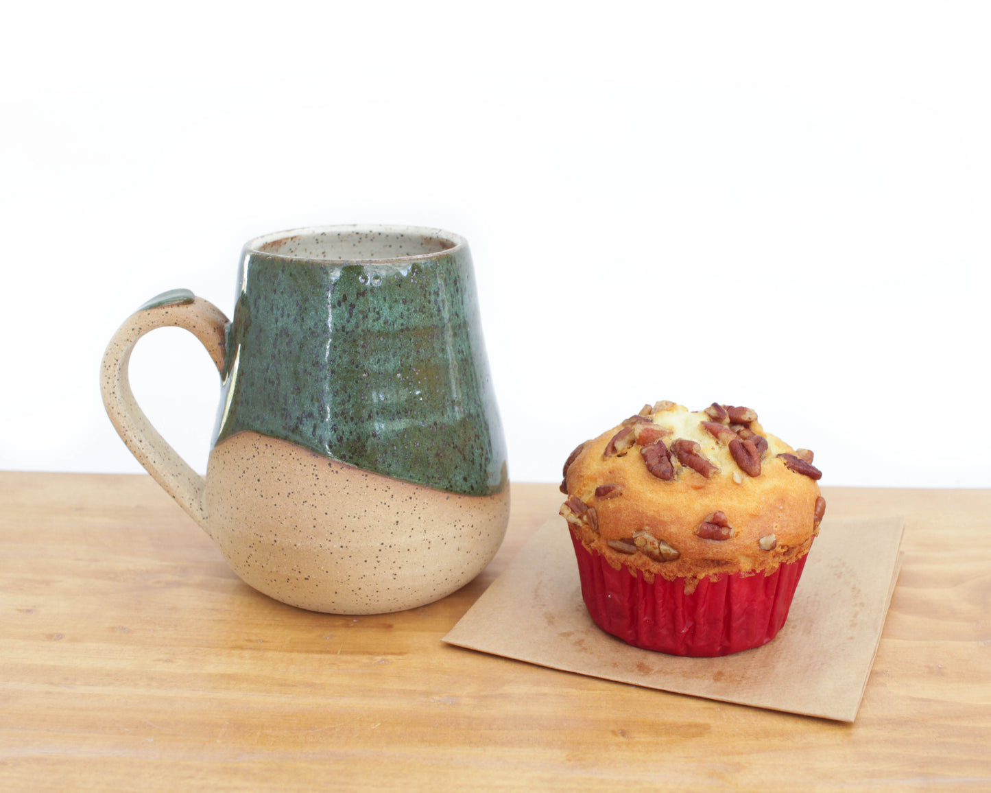 Forest Green Speckled Stoneware Mug