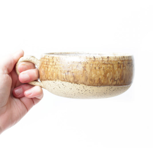 Golden Brown Speckled Stoneware Mug