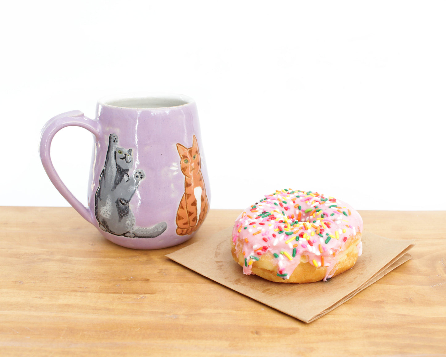 Cats Lilac Stoneware Mug
