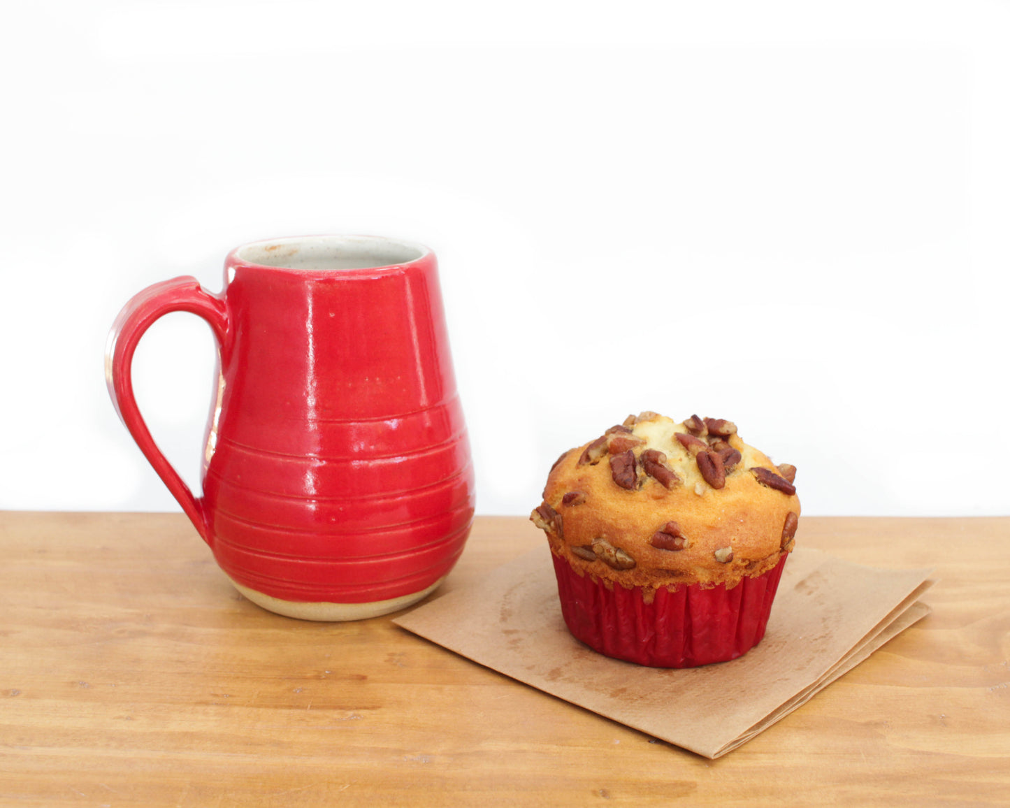 Bright Red Stoneware Mug