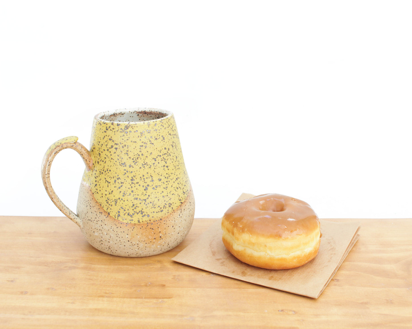 Sunflower Yellow Speckled Stoneware Mug
