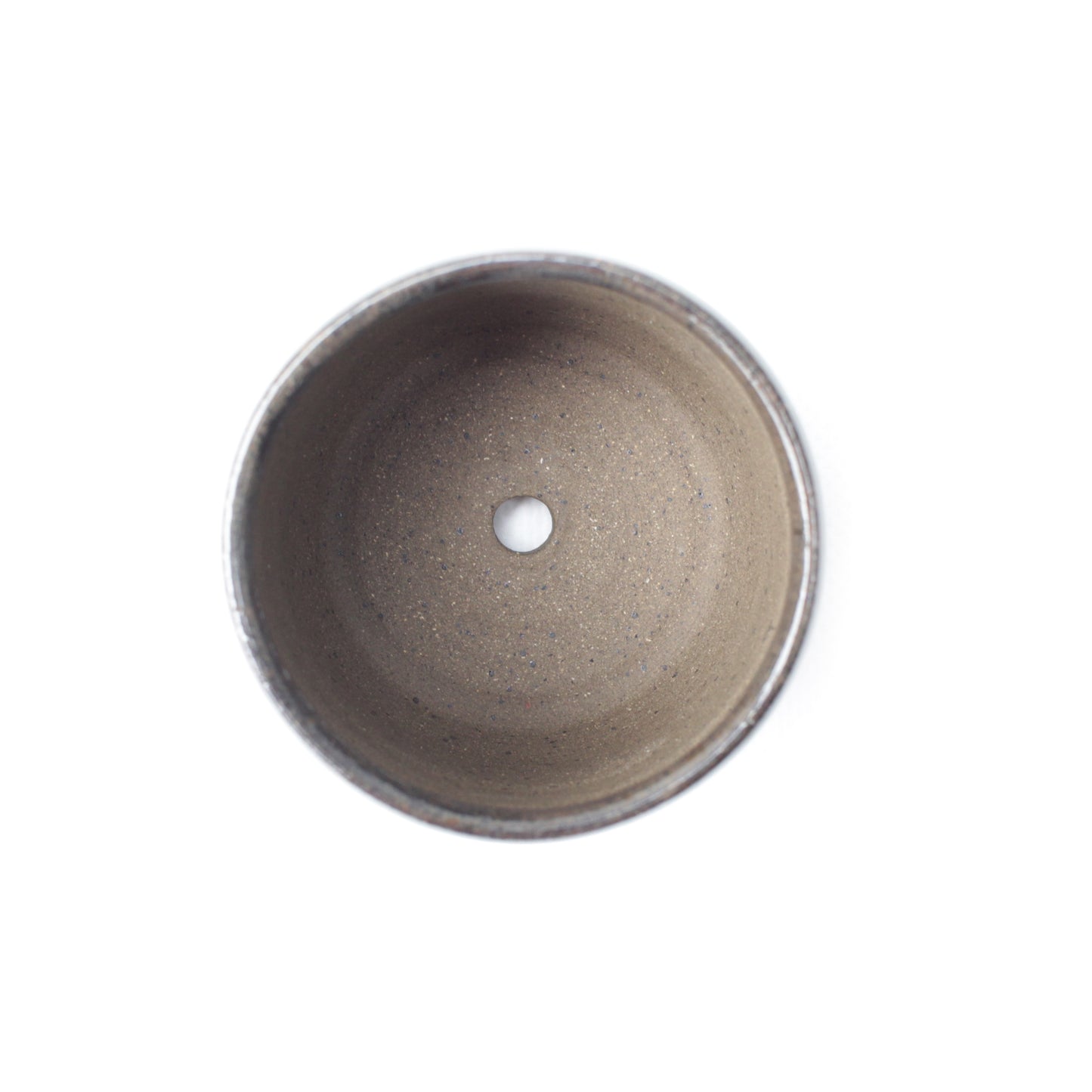2.5" Rustic Blue Brown Speckled Stoneware Planter Pot