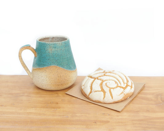 Teal Speckled Stoneware Mug