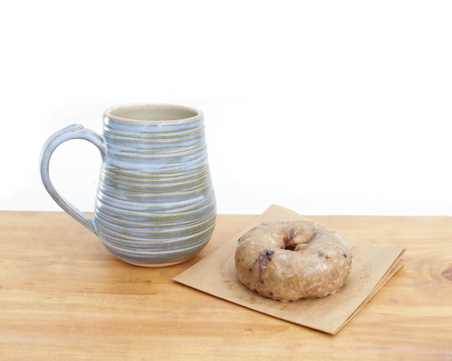 Frosted Periwinkle Textured Stoneware Mug