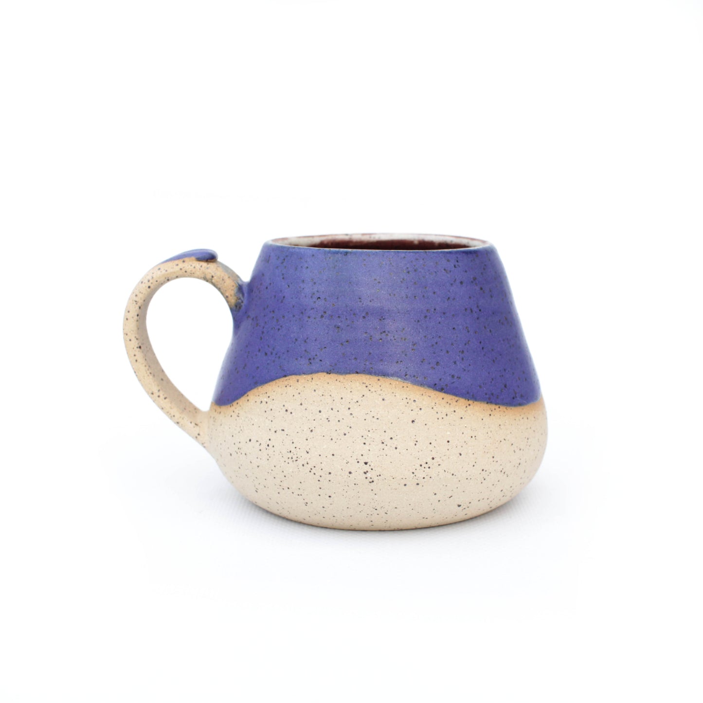 Blueberry Speckled Stoneware Latte Mug