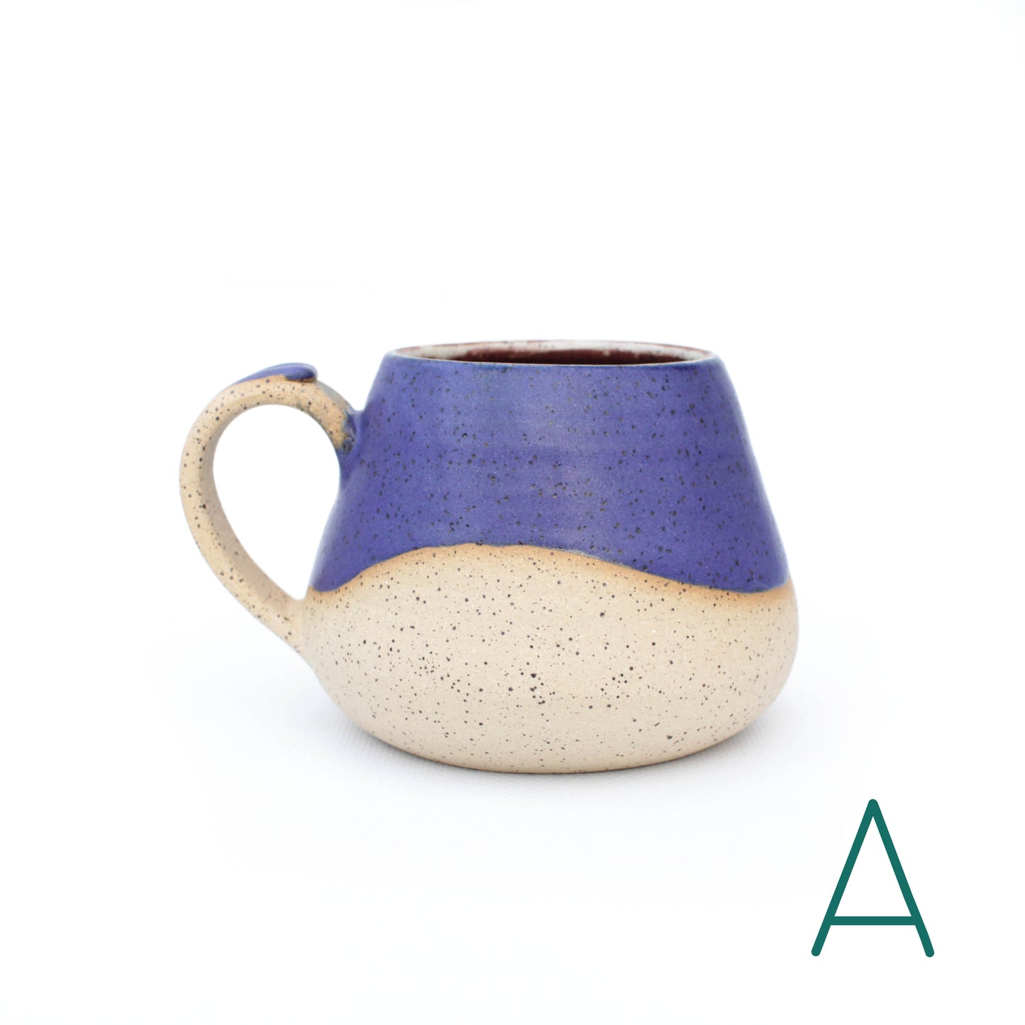 Blueberry Speckled Stoneware Latte Mug