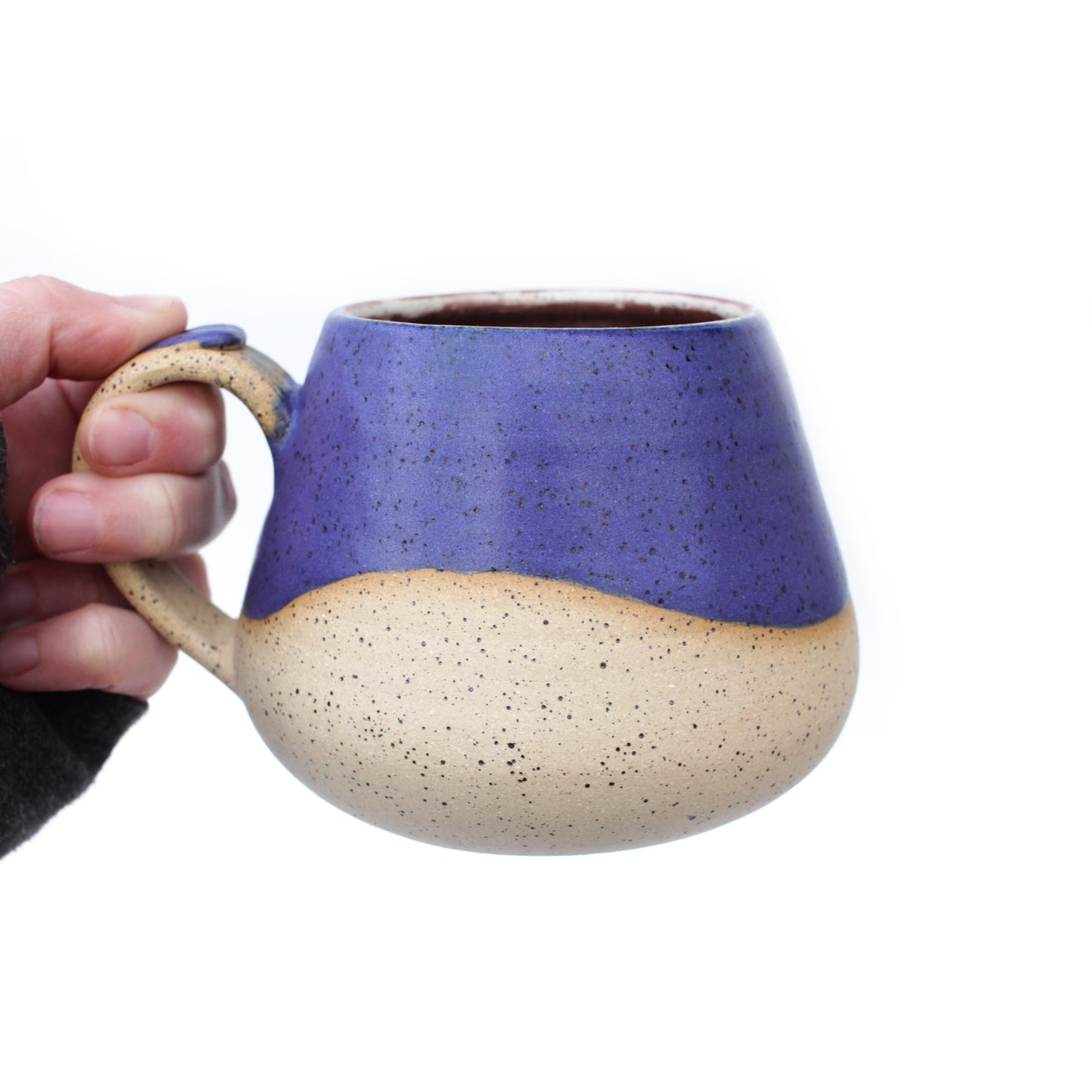 Blueberry Speckled Stoneware Latte Mug