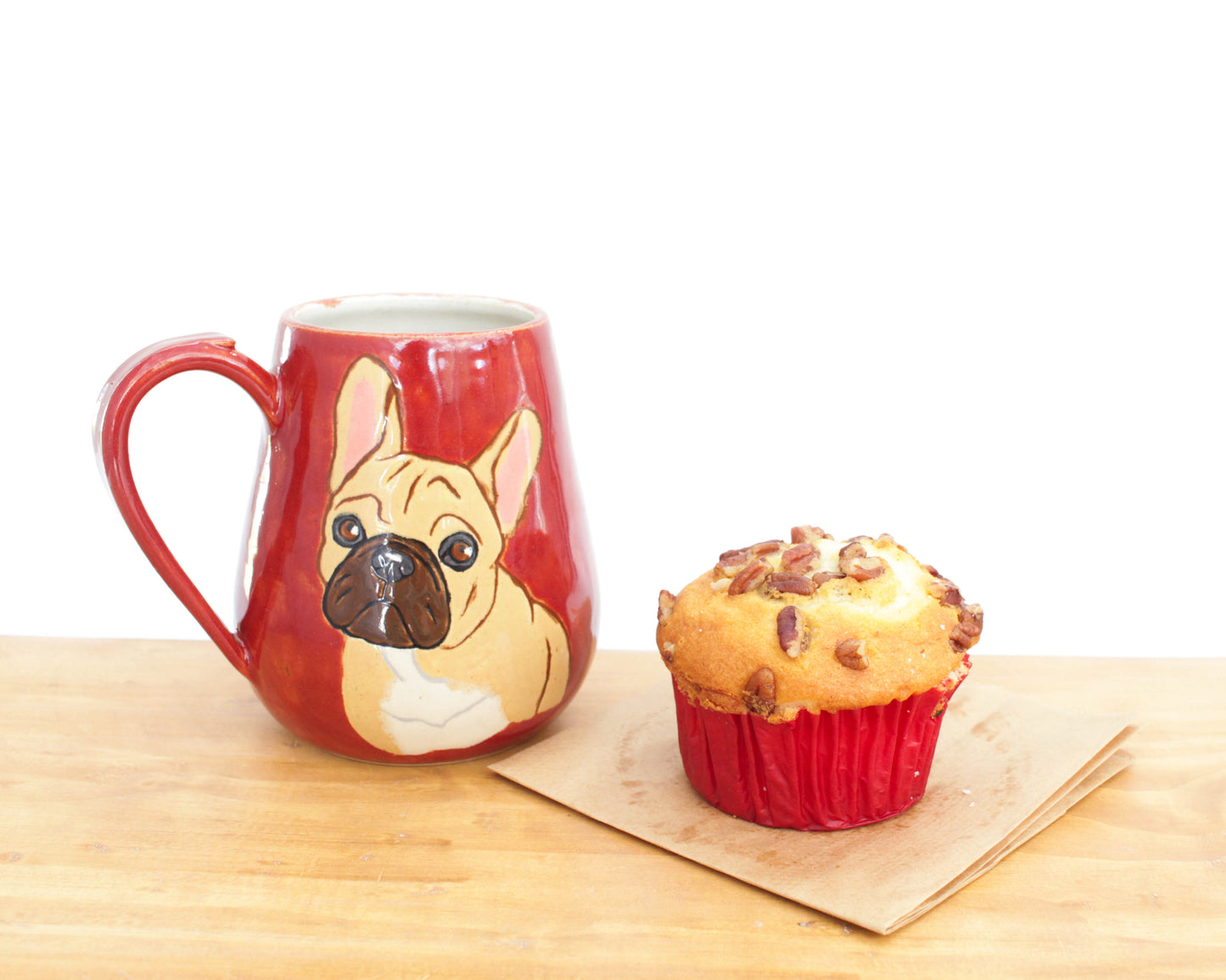 French Bulldog Red Stoneware Mug