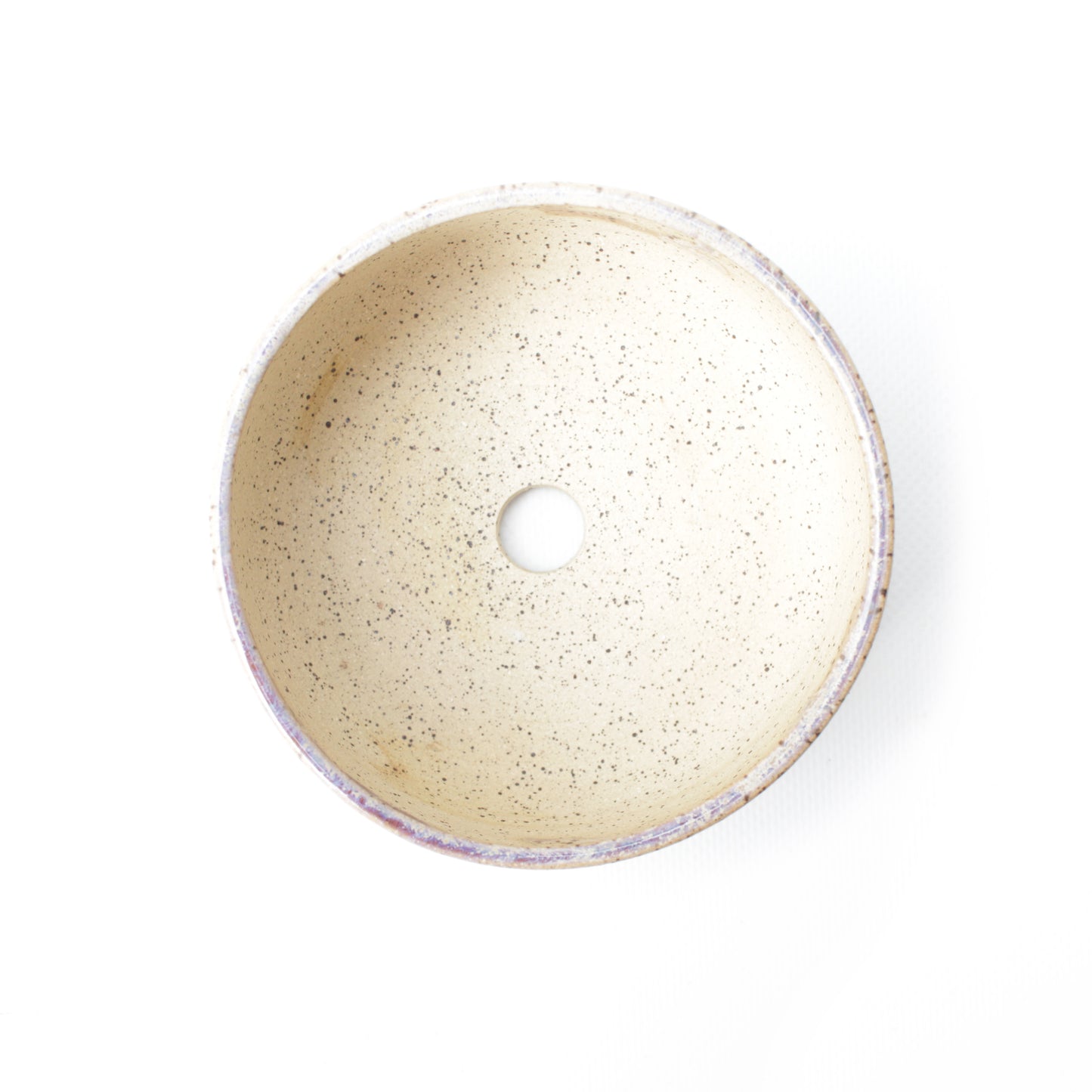 4.25" Pink Violet Speckled Stoneware Planter Pot