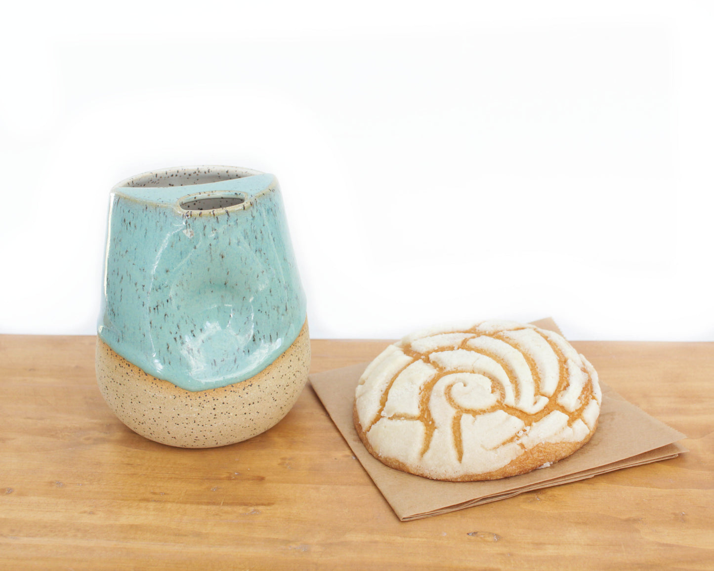 Arctic Mint Cozy Speckled Stoneware Sip-Top Thumb Tumbler