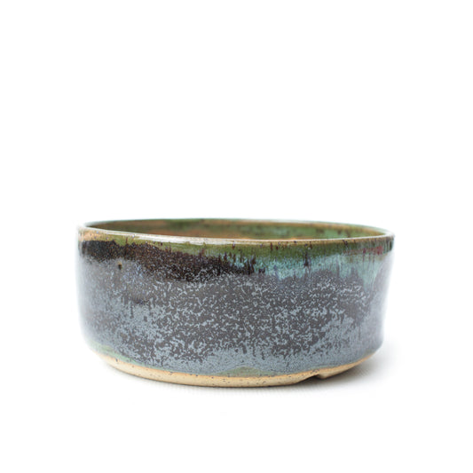 4.5" Green Sparkle Speckled Stoneware Planter Pot