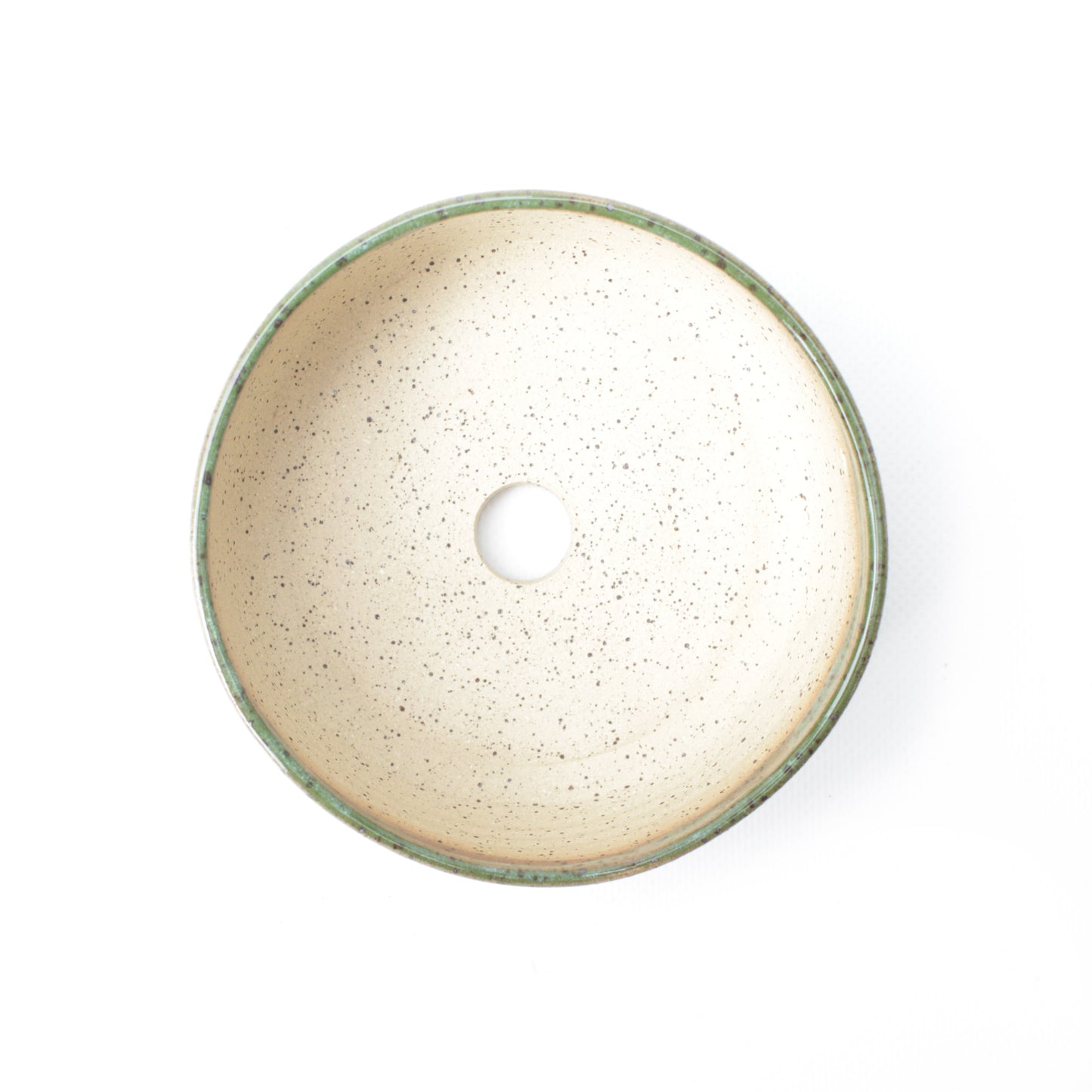 4.5" Green Sparkle Speckled Stoneware Planter Pot