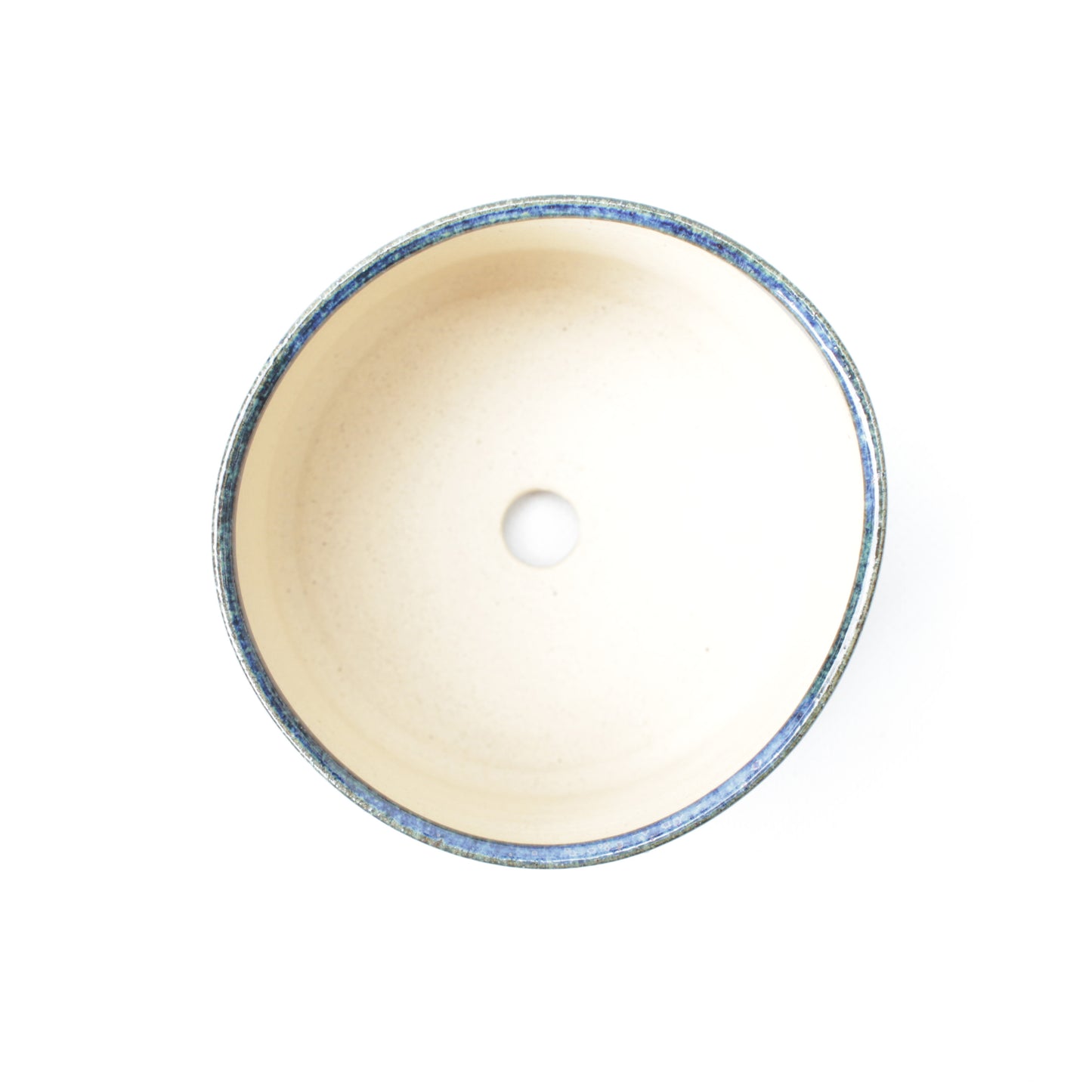 4.5" Crystal Blue Stoneware Planter Pot