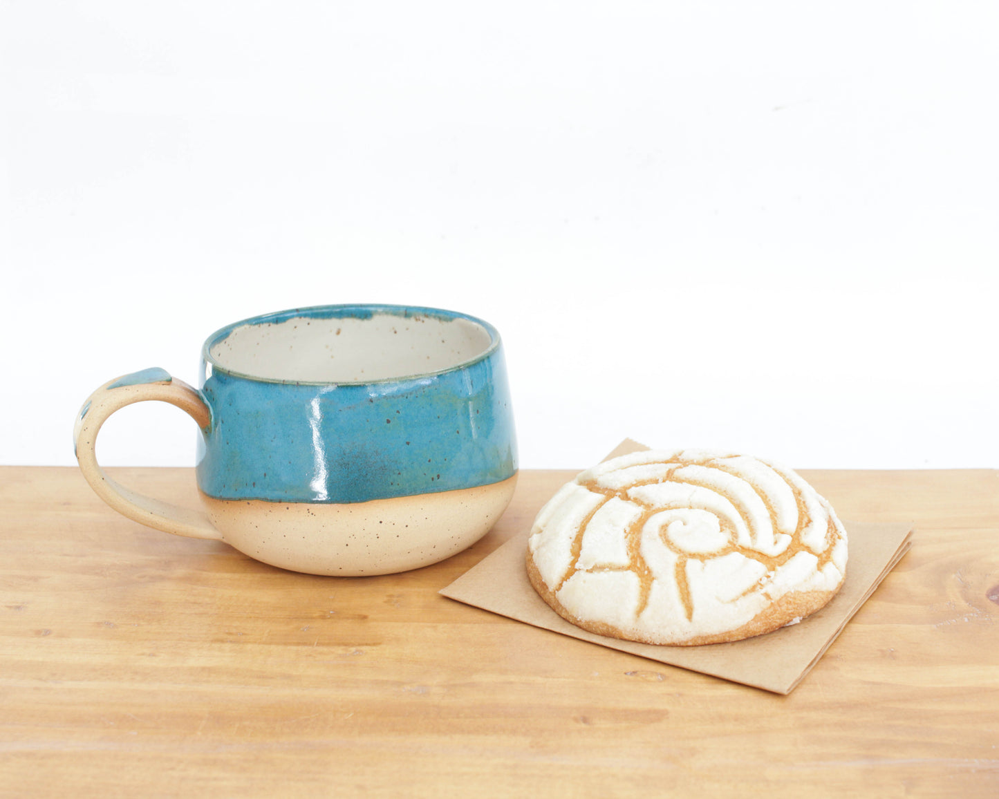 Teal Speckled Stoneware Mug