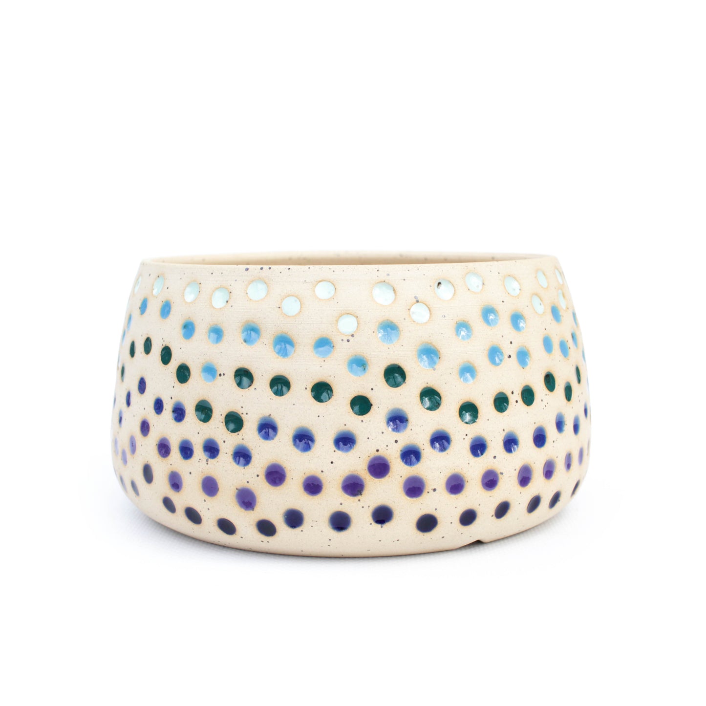 6.25" Cool Tones Speckled Stoneware Planter Pot