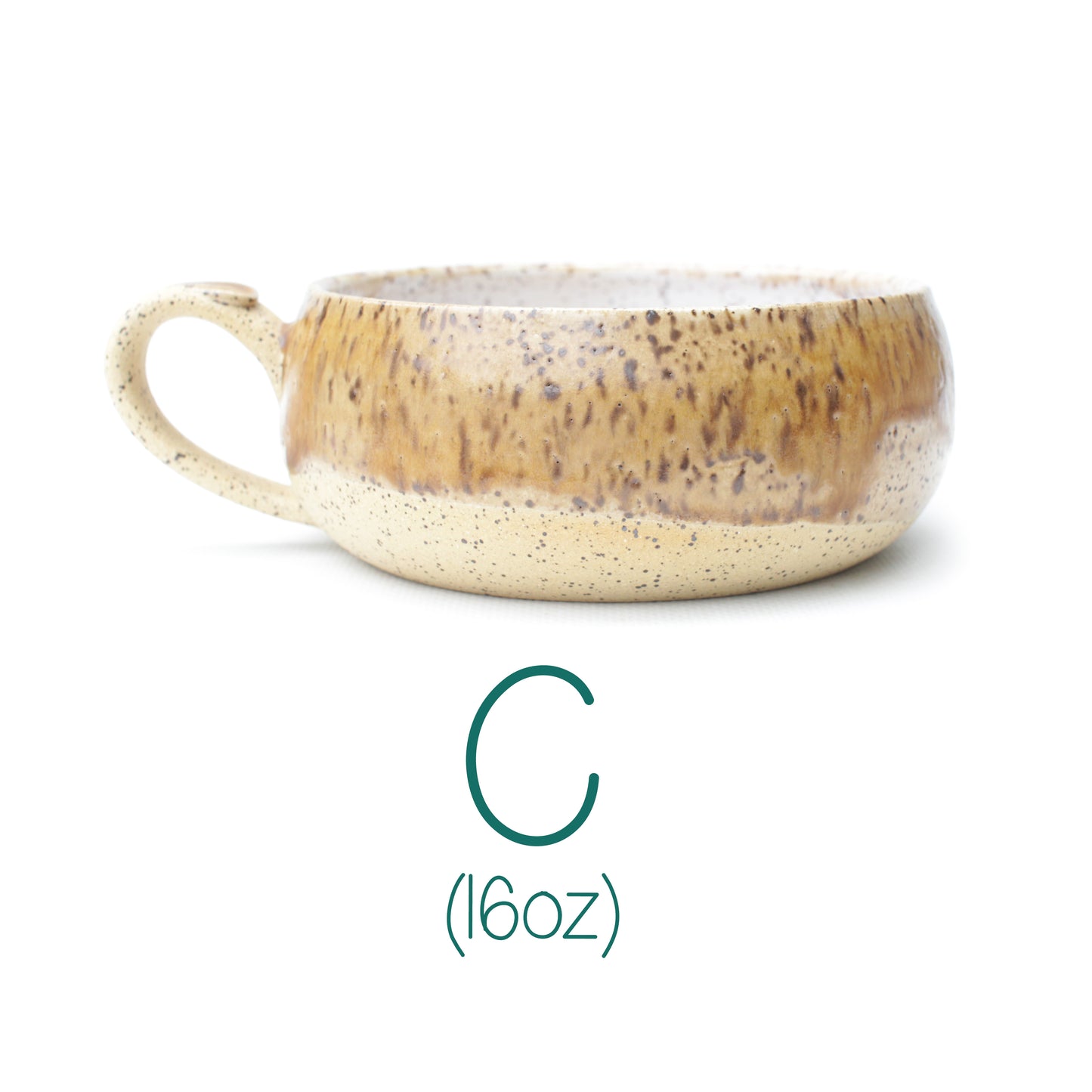 Golden Brown Speckled Stoneware Mug
