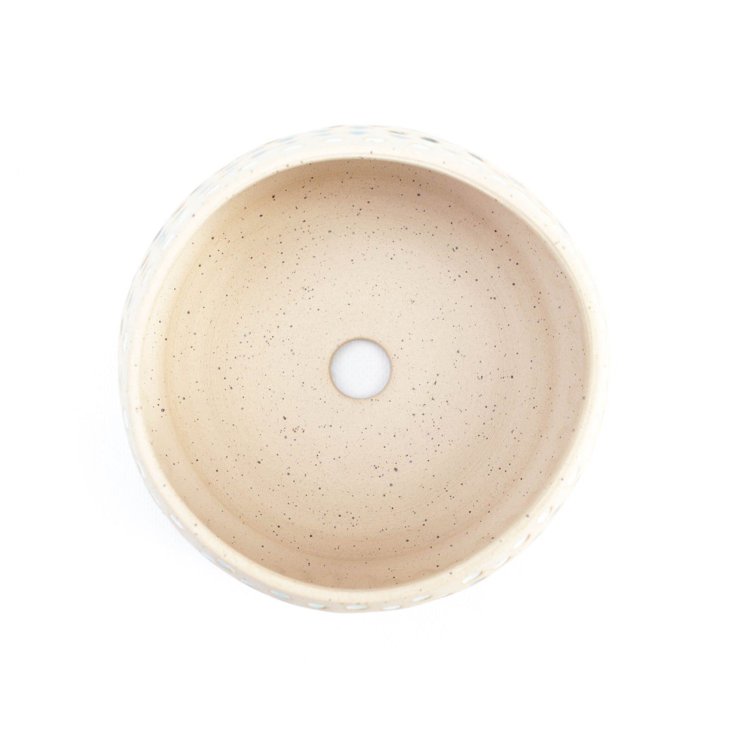 6.25" Cool Tones Speckled Stoneware Planter Pot