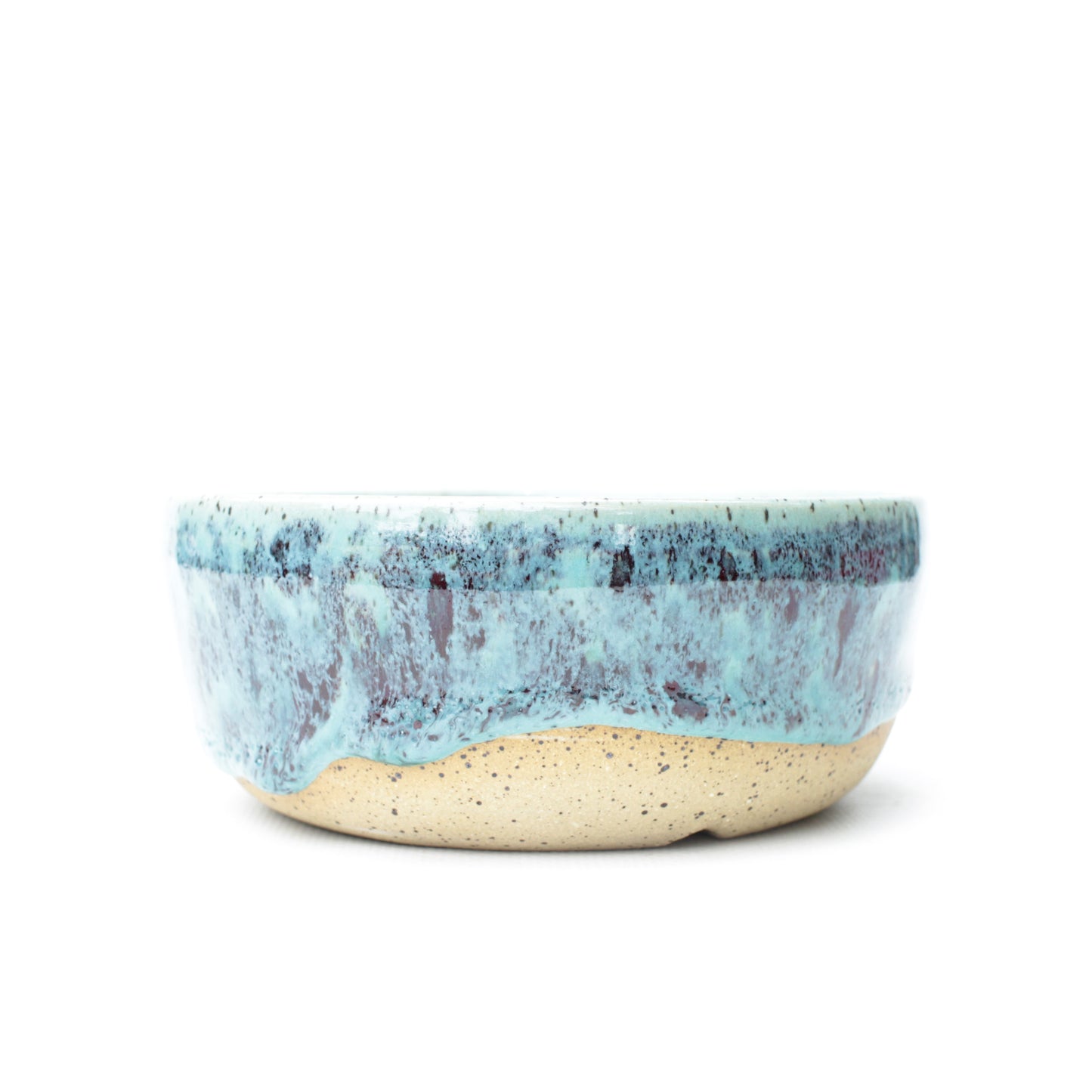 5" Blue Raspberry Speckled Stoneware Planter Pot