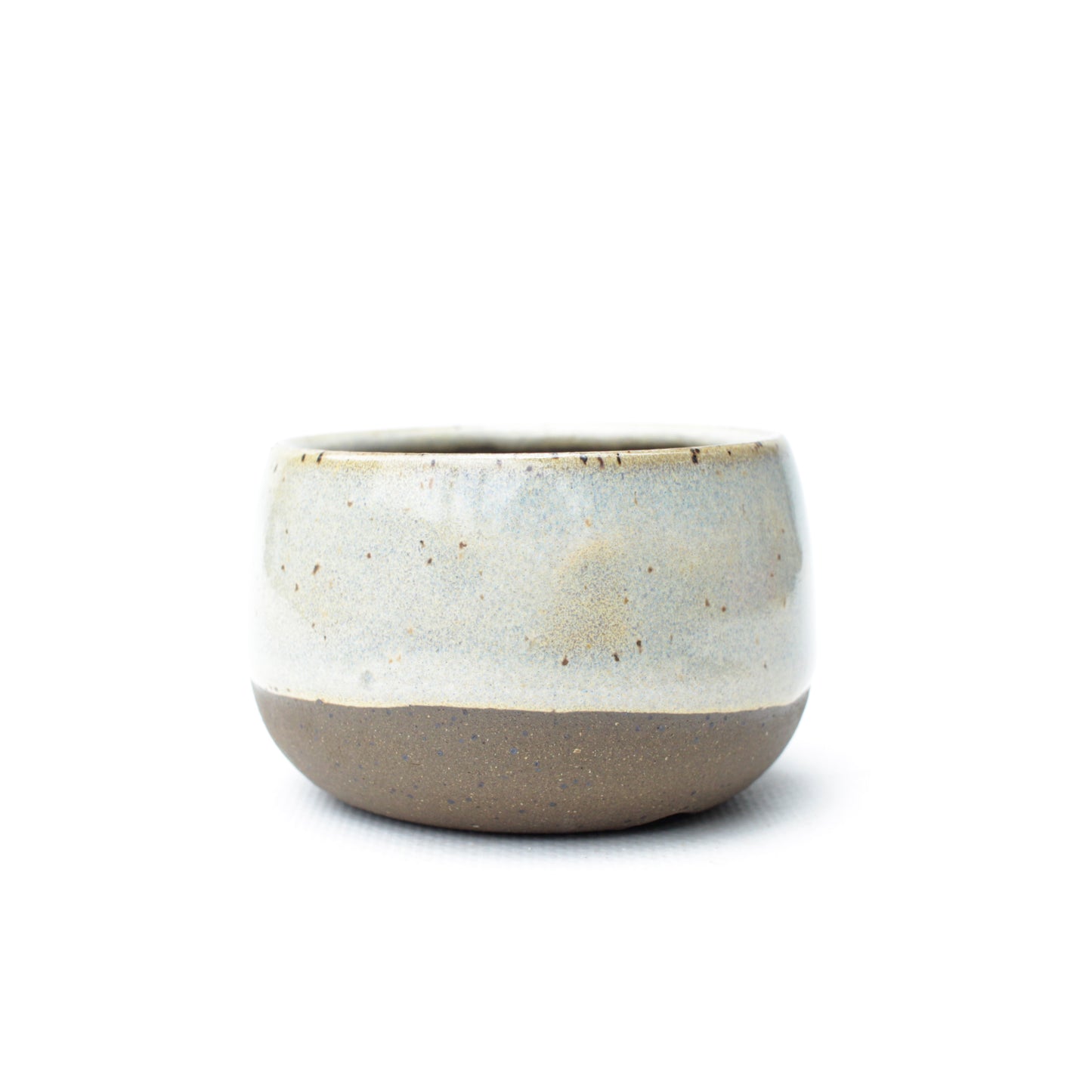2.75" Pastel Brown Speckled Stoneware Planter Pot