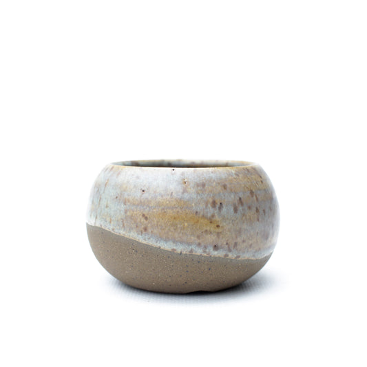 2.75" Brown Speckled Stoneware Planter Pot