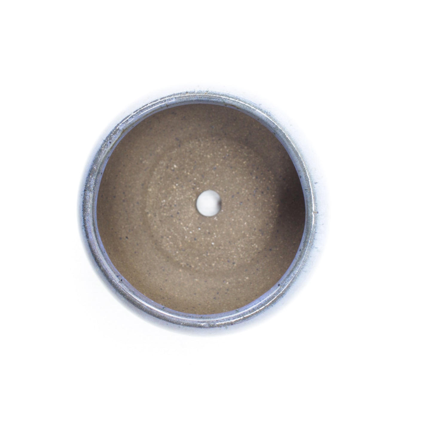 2.75" Blue Violet Brown Speckled Stoneware Planter Pot