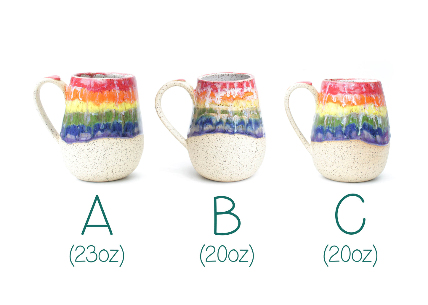 Rainbow Speckled Stoneware Mug