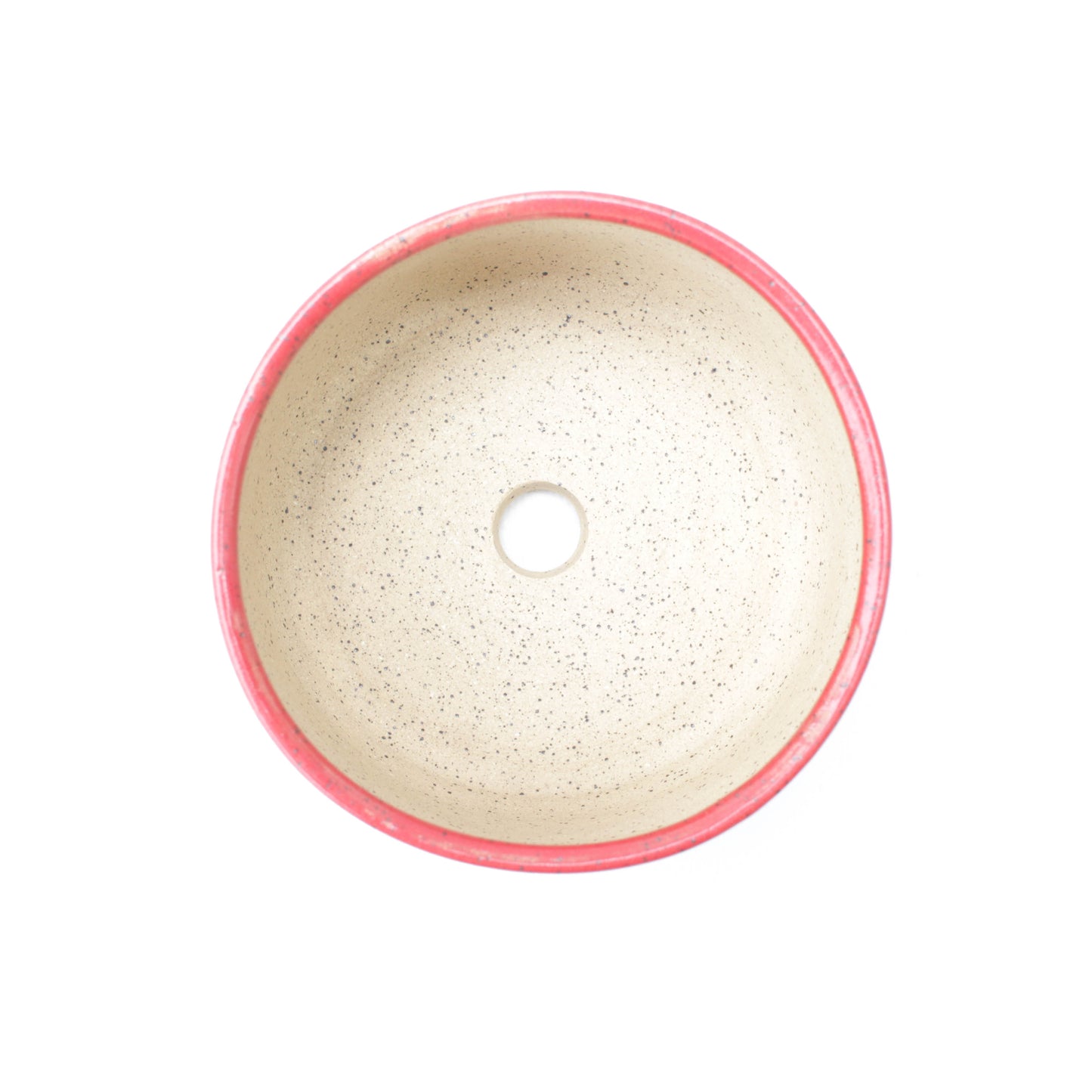 4" Red Speckled Stoneware Planter Pot