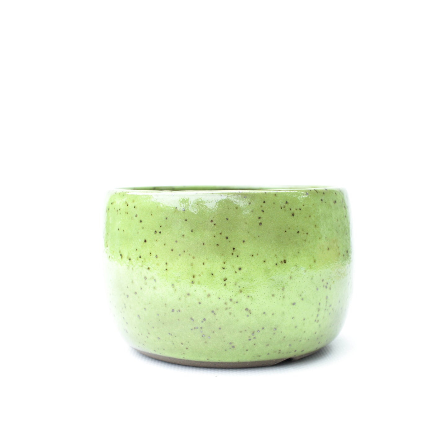 4" Kiwi Green Speckled Stoneware Planter Pot