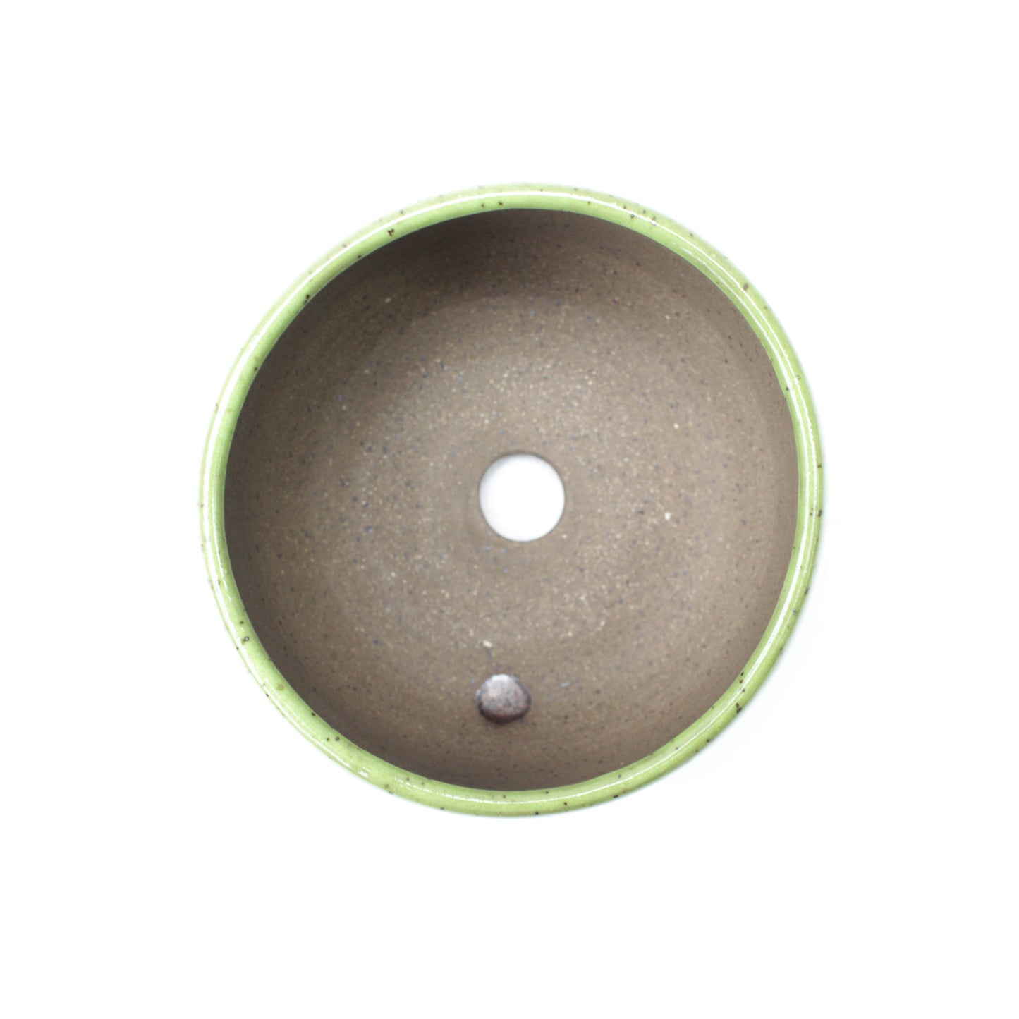 4" Kiwi Green Speckled Stoneware Planter Pot