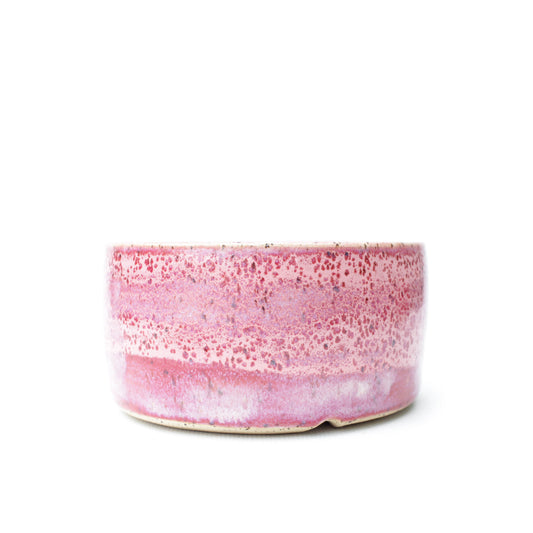 4.5" Pink Speckled Stoneware Planter Pot