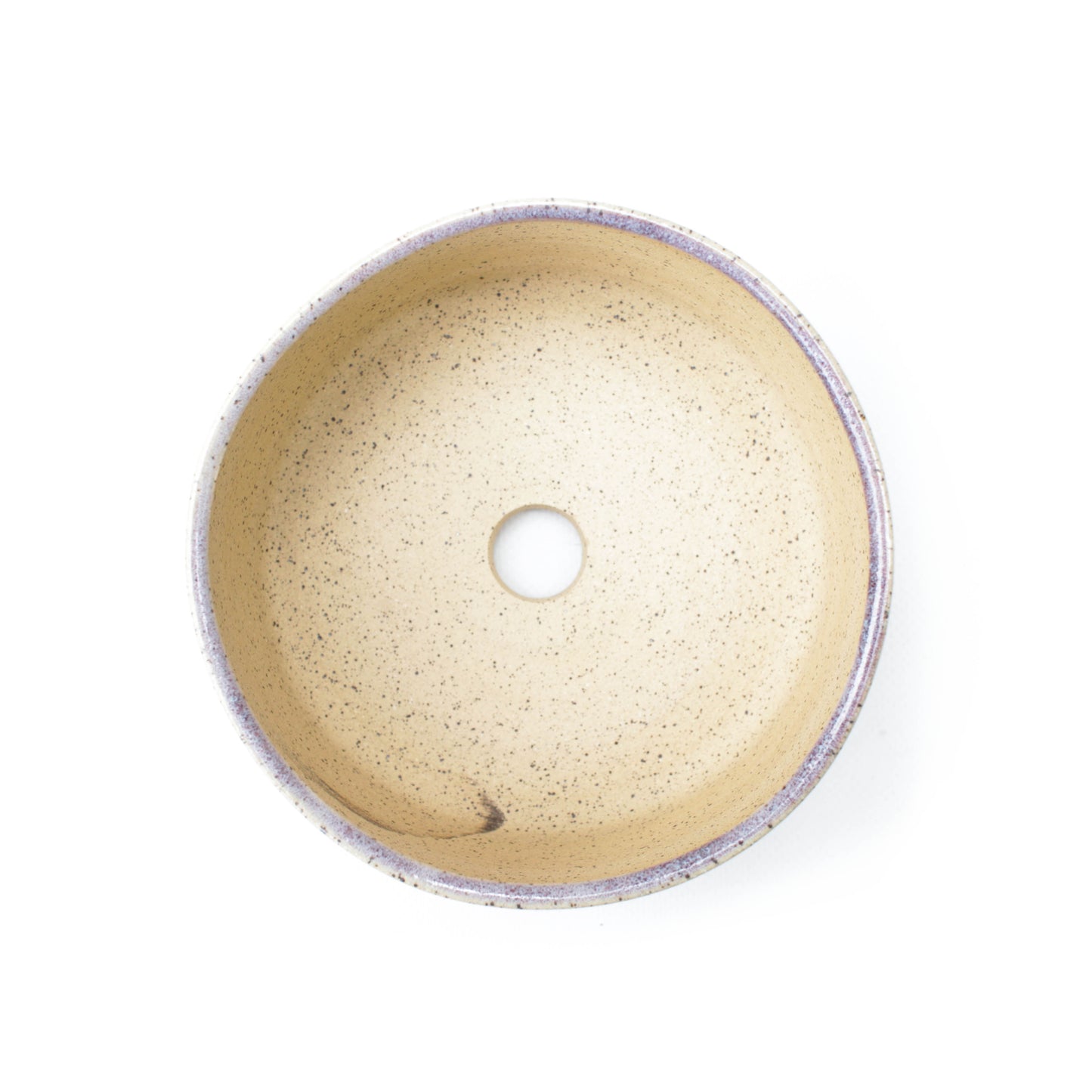 5.25" Blue Violet Speckled Stoneware Planter Pot
