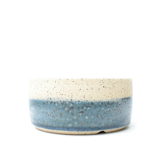 4.25" Blue Speckled Stoneware Planter Pot