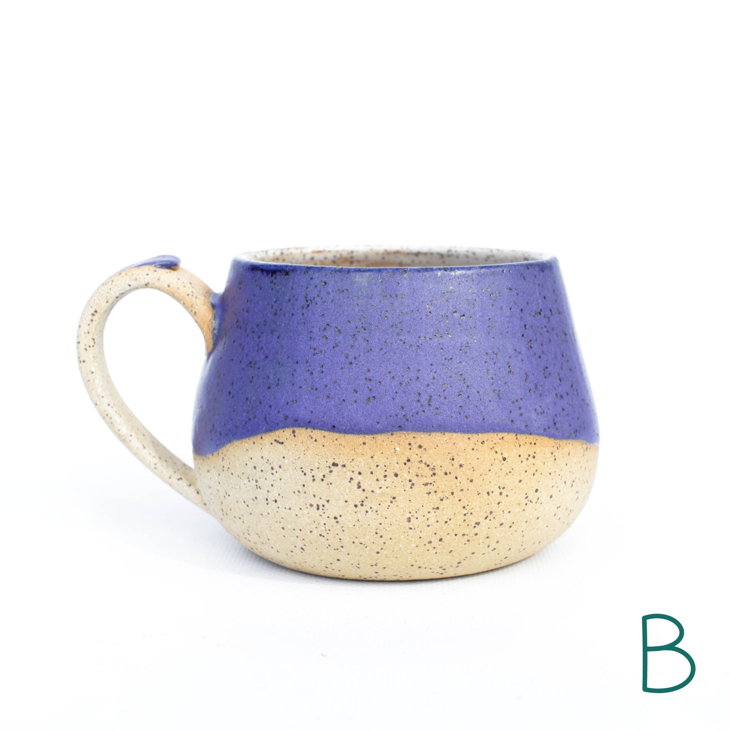 Blueberry Speckled Stoneware Latte Mug