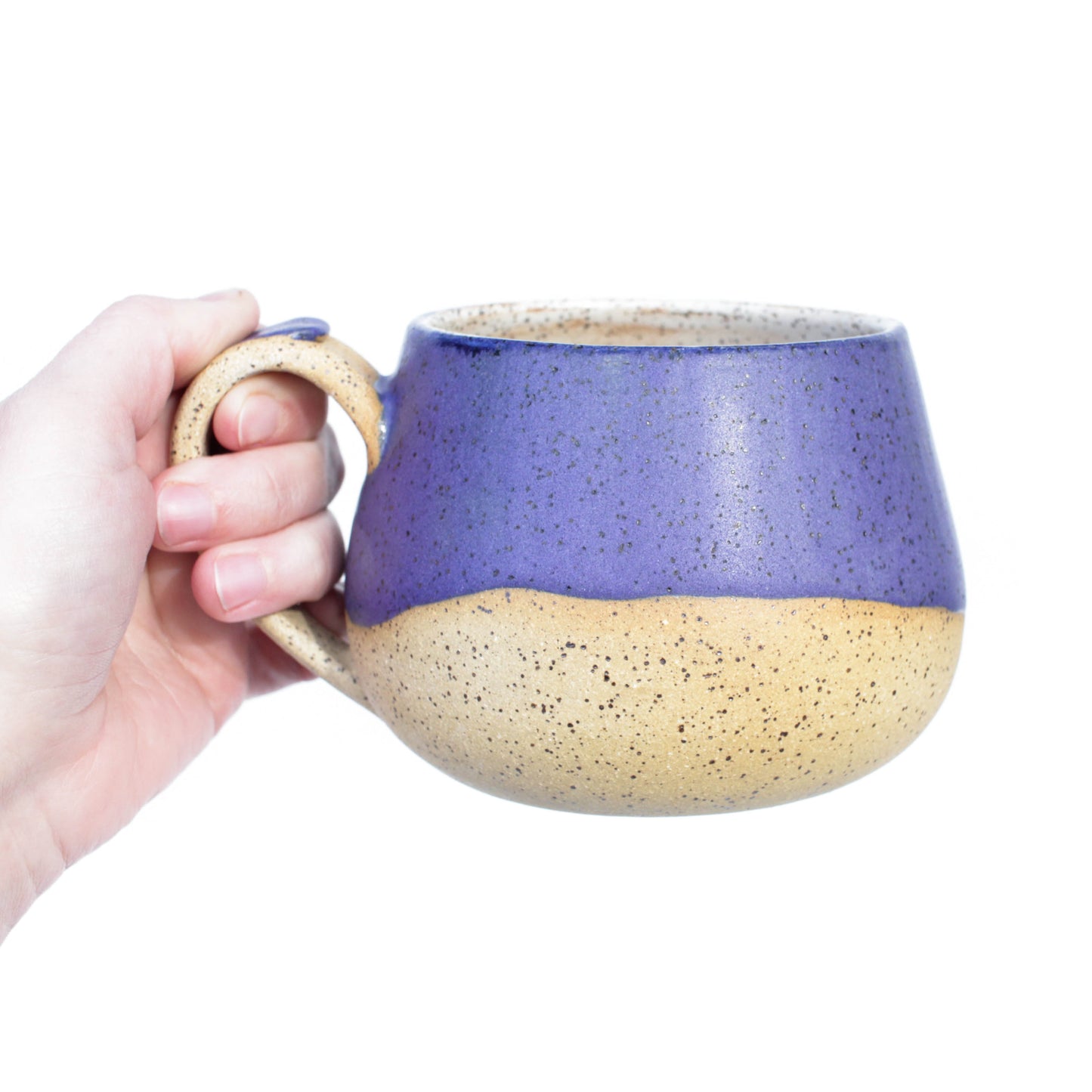 Blueberry Speckled Stoneware Latte Mug