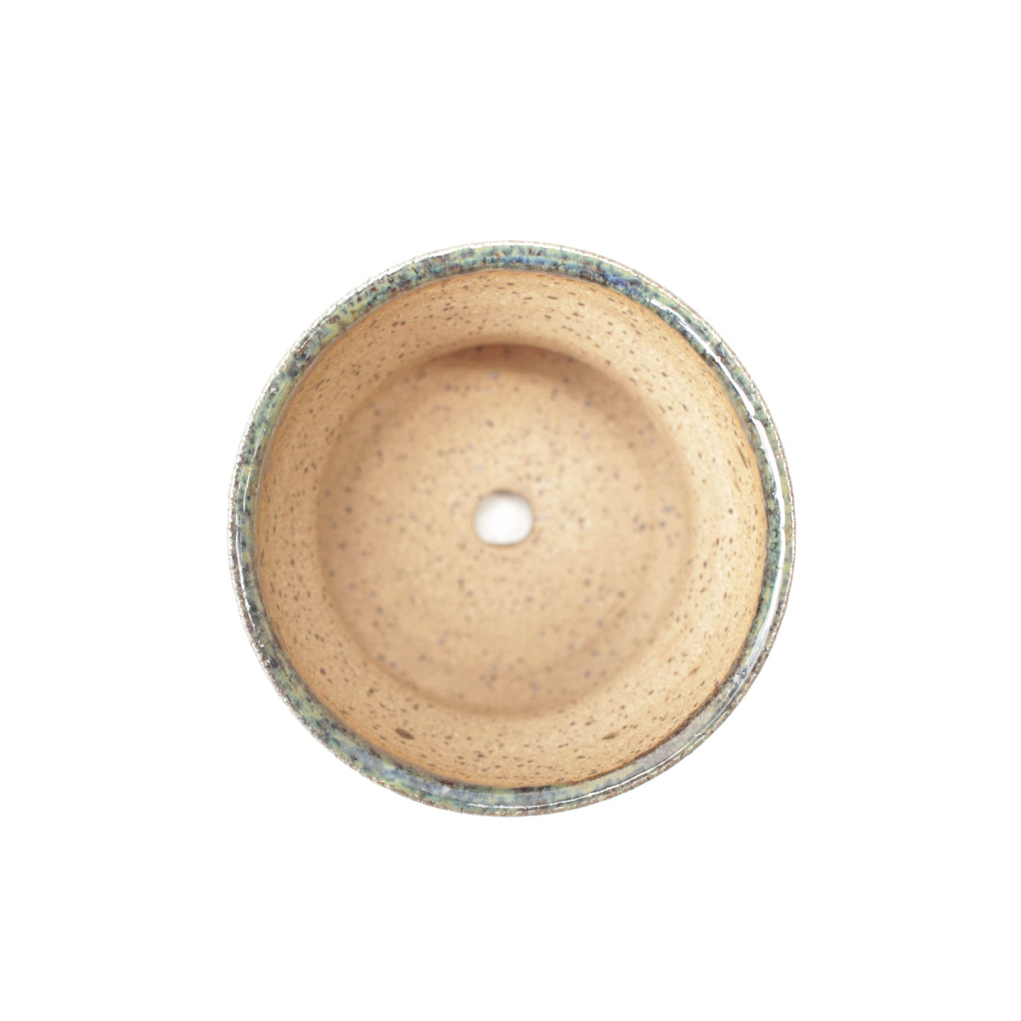 2.5" Rainbow Blue Crystal Speckled Stoneware Planter Pot
