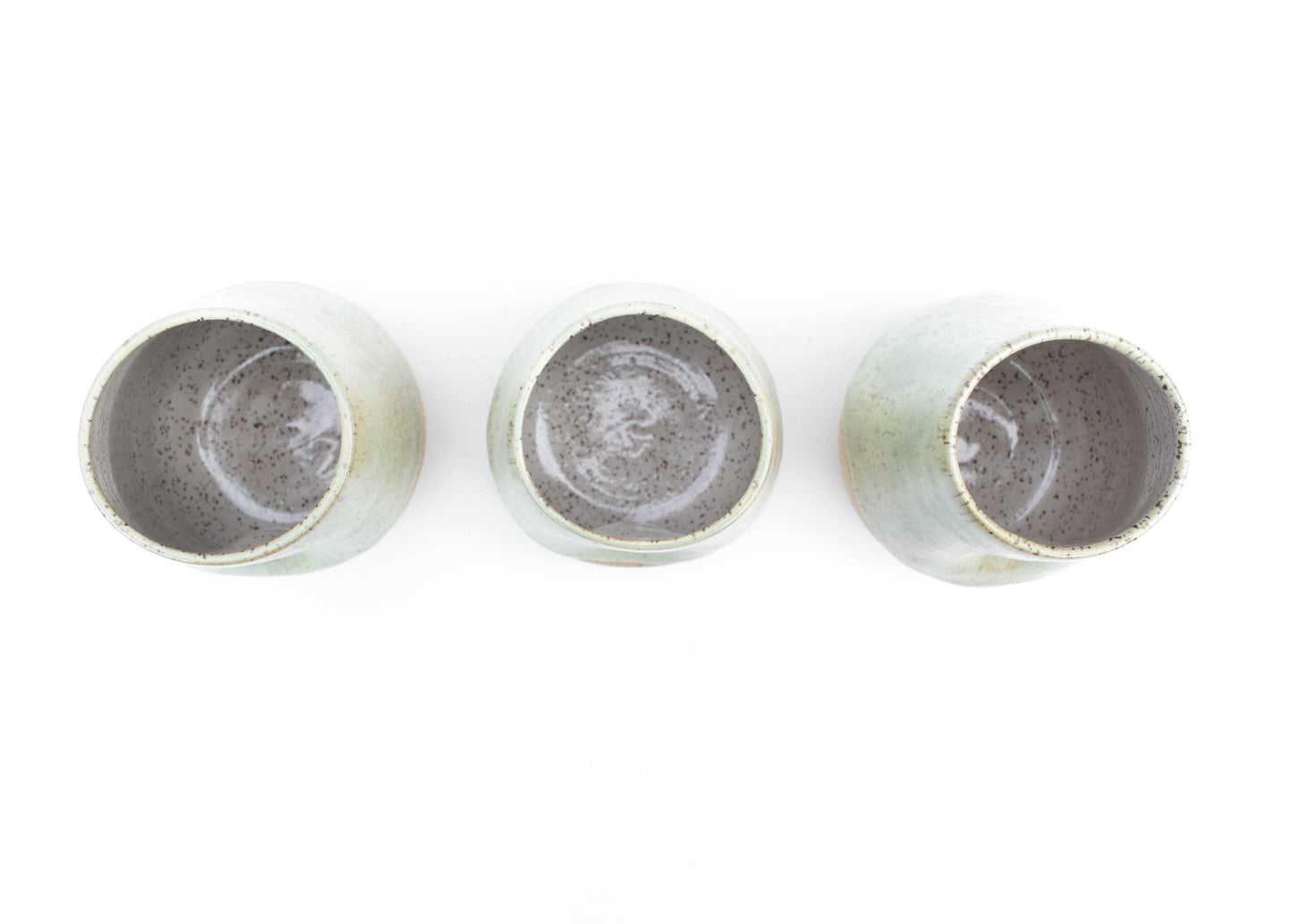 Seafoam Green Speckled Stoneware Thumb Tumbler