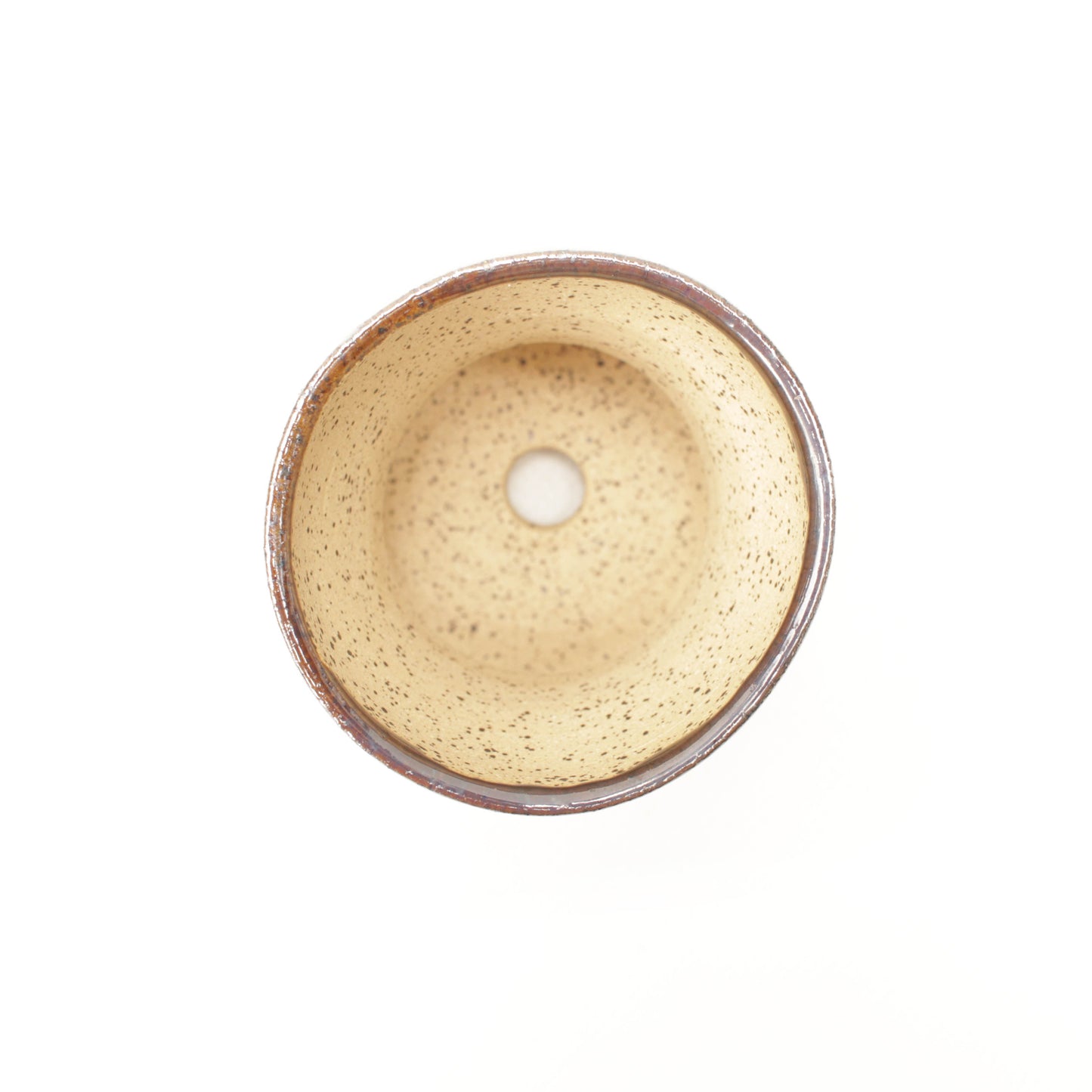 2.5" Ultra Shiny Speckled Stoneware Planter Pot