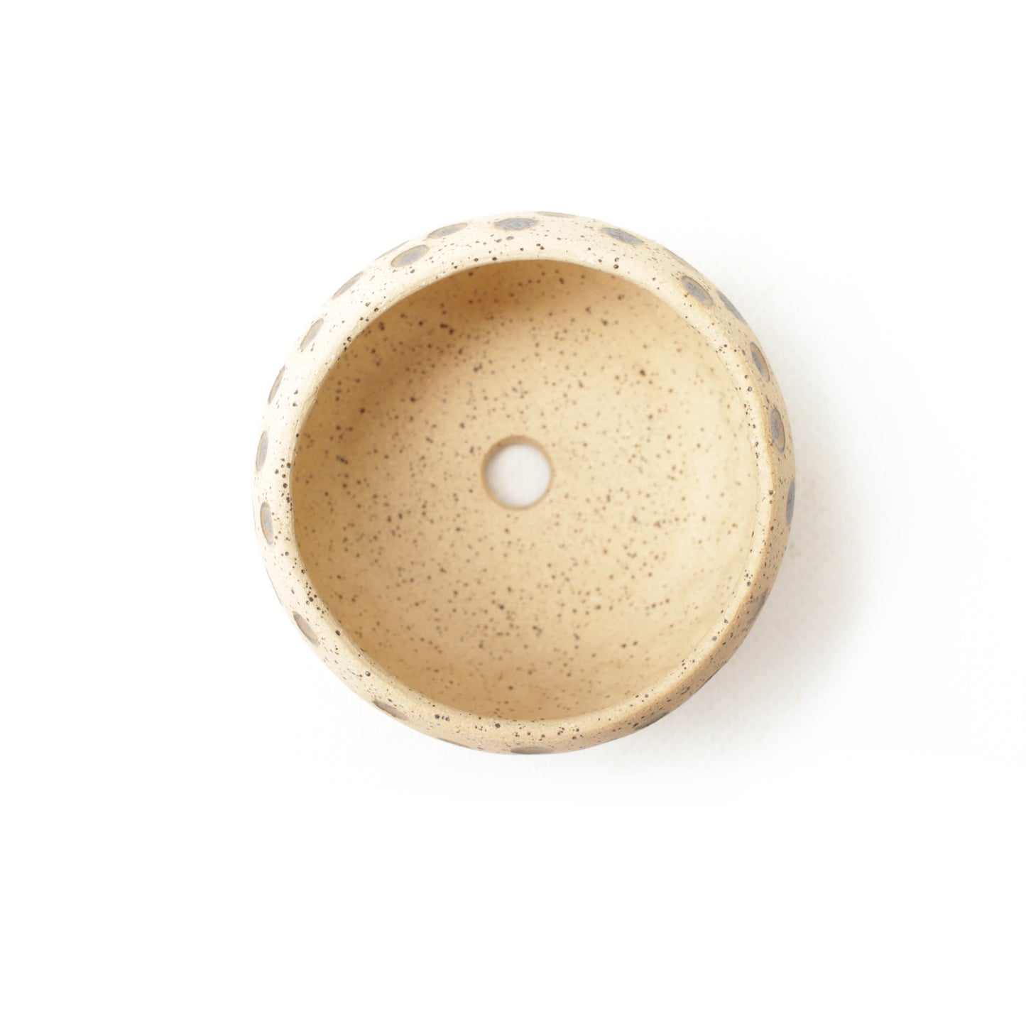 3.25" Metallic Crater Speckled Stoneware Planter Pot