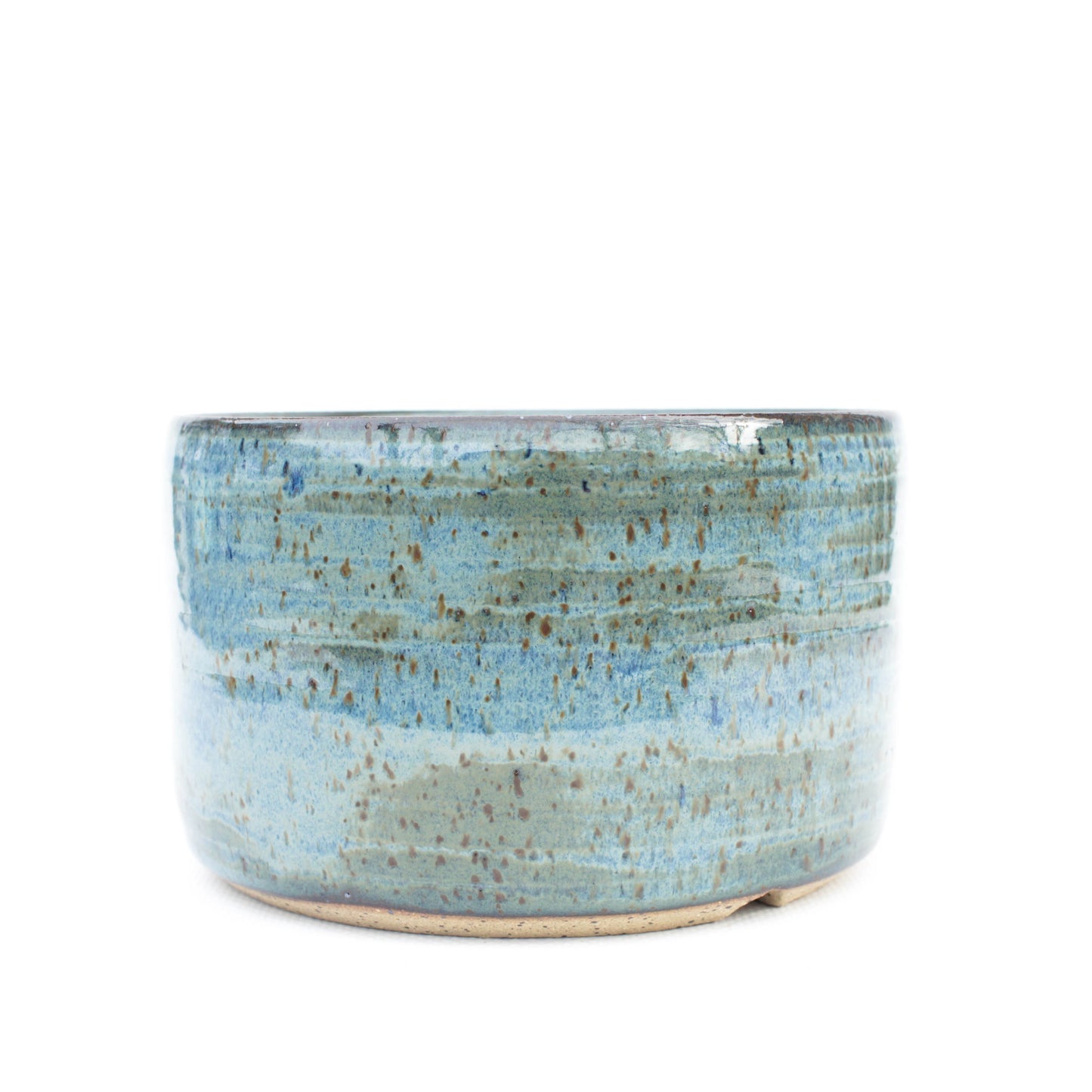 5" Blue Speckled Stoneware Planter Pot
