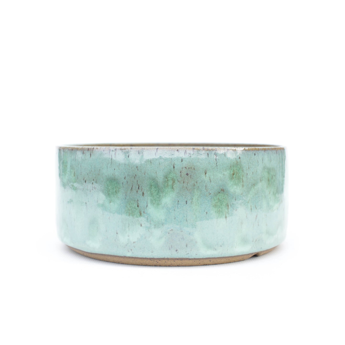 6.25" Turquoise Speckled Stoneware Planter Pot