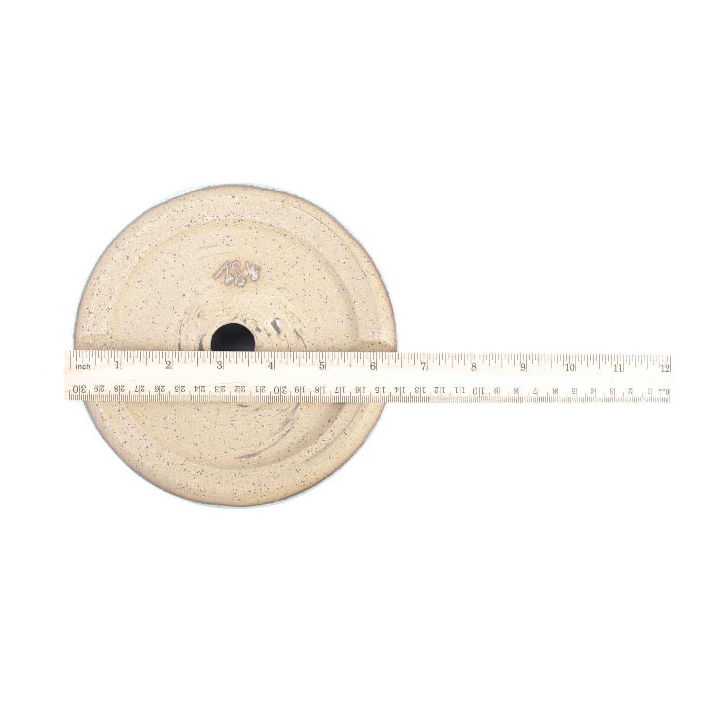 6.25" Turquoise Speckled Stoneware Planter Pot