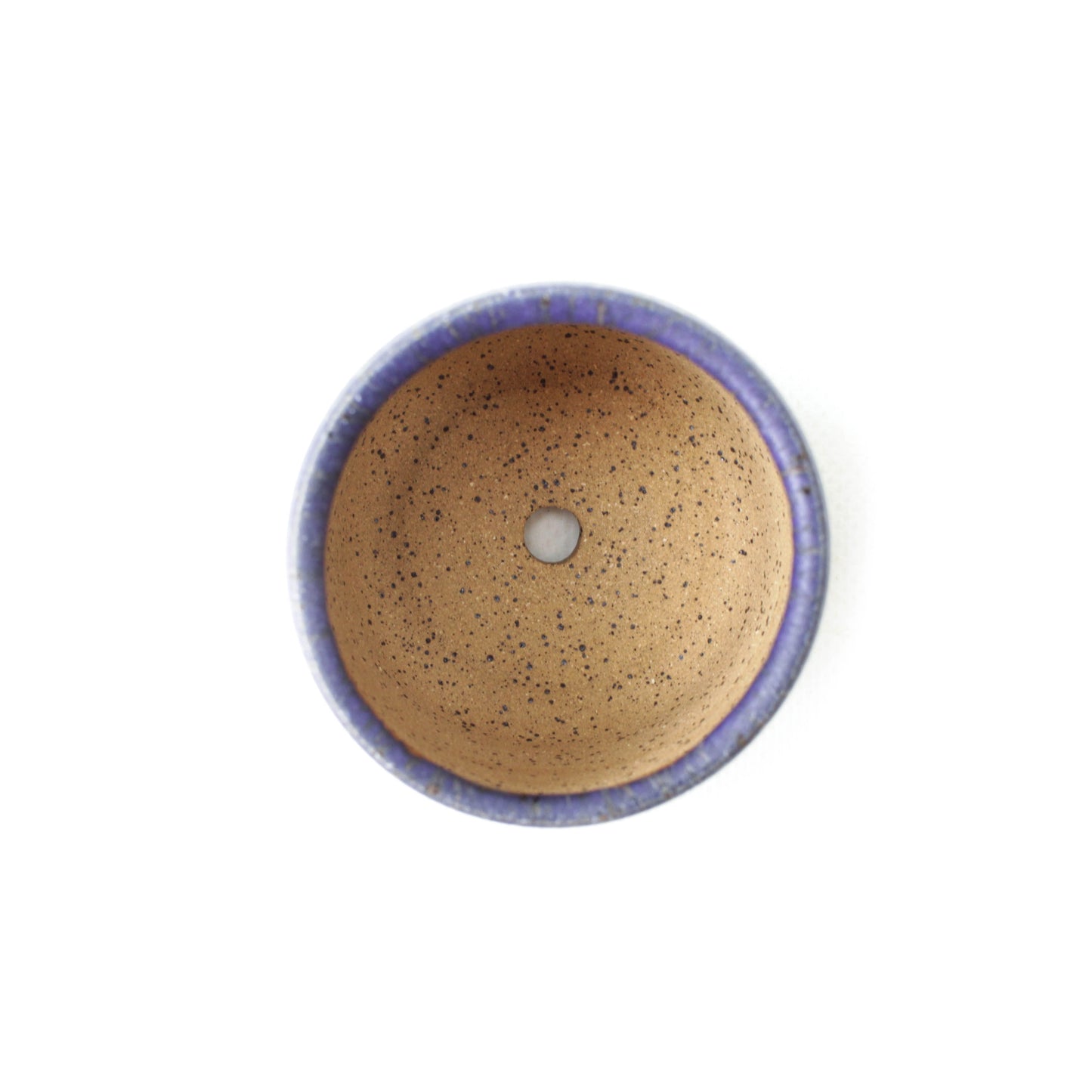 2.5" Blueberry Speckled Stoneware Planter Pot