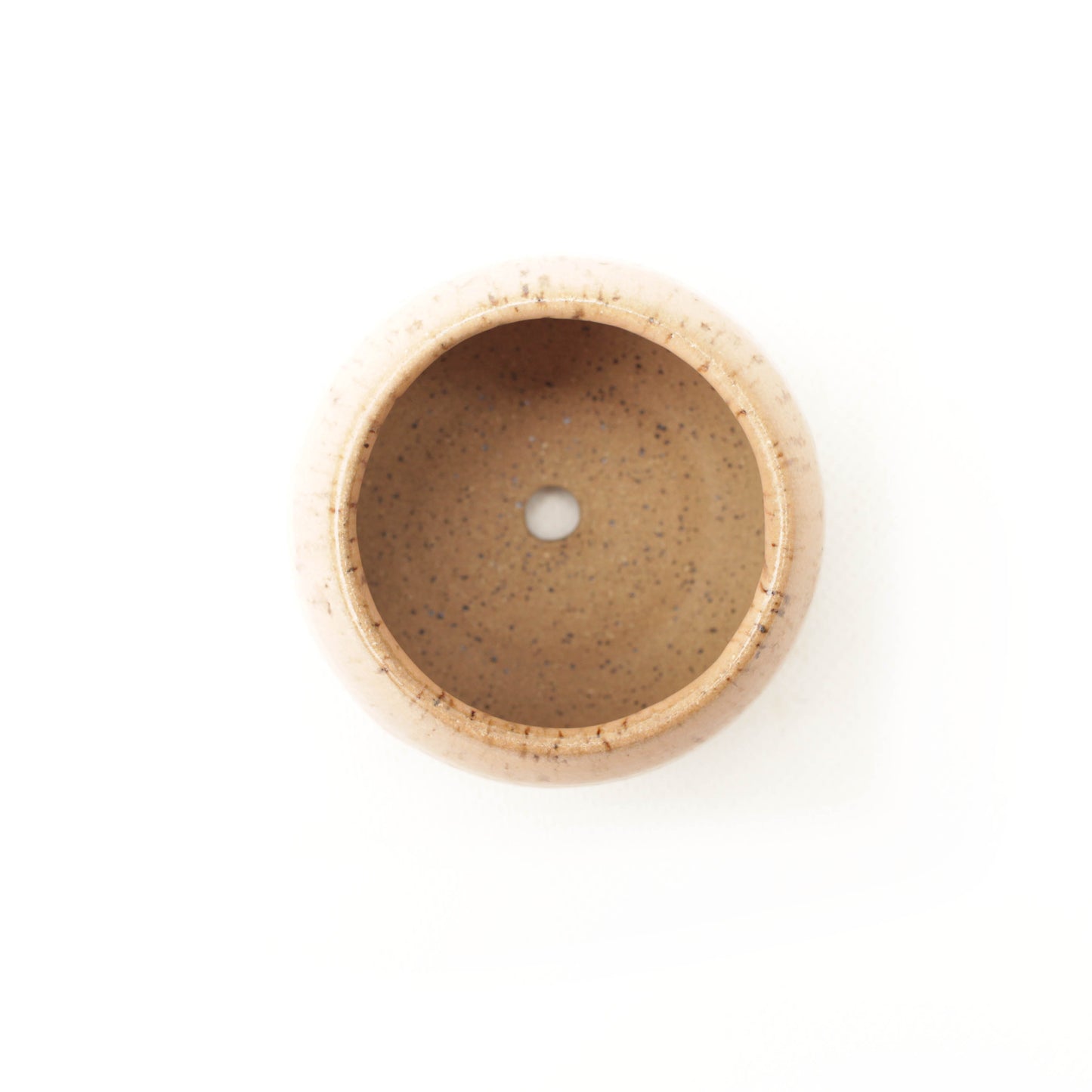 2.75" Orange Creamsicle Speckled Stoneware Planter Pot