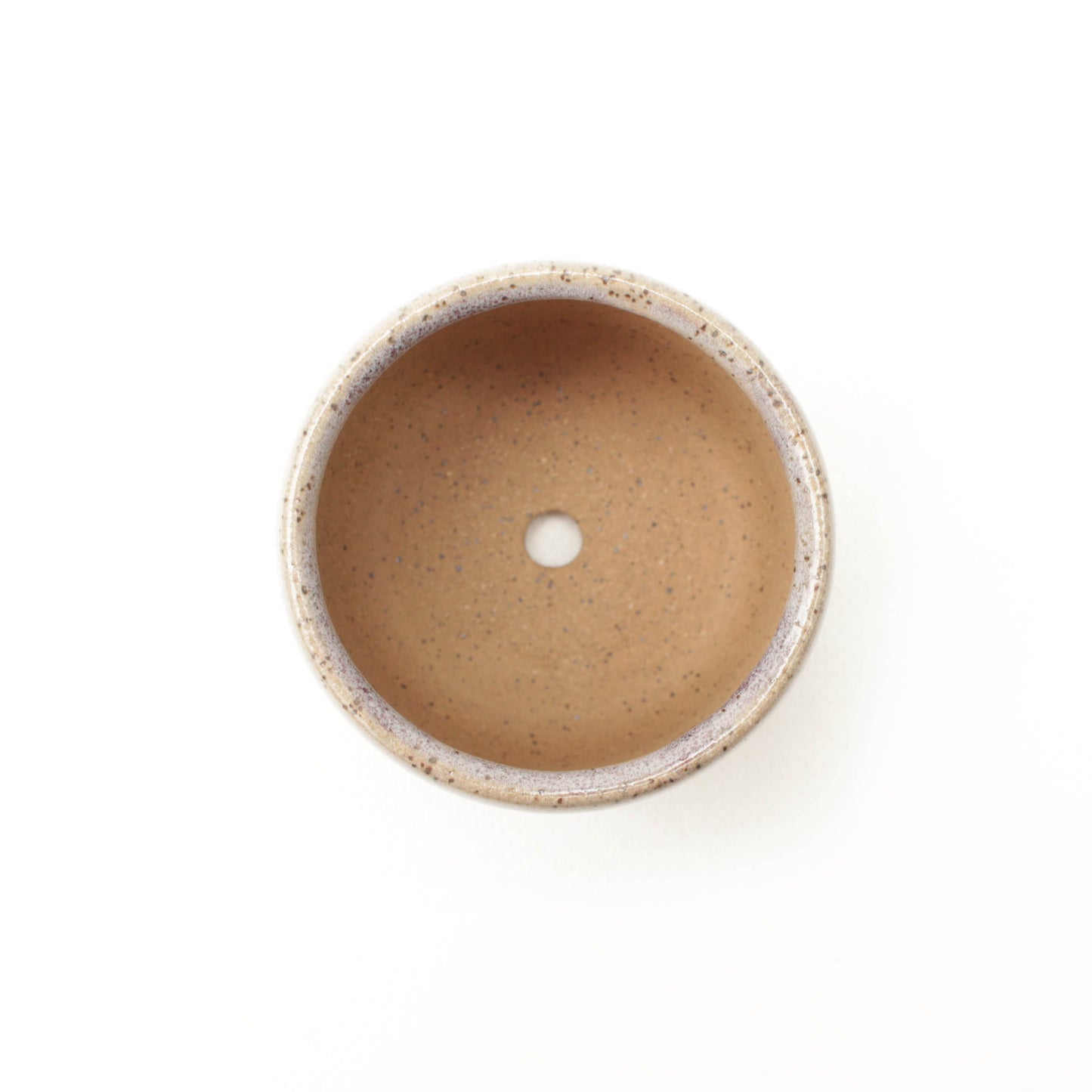 2.5" Blue Violet Speckled Stoneware Planter Pot
