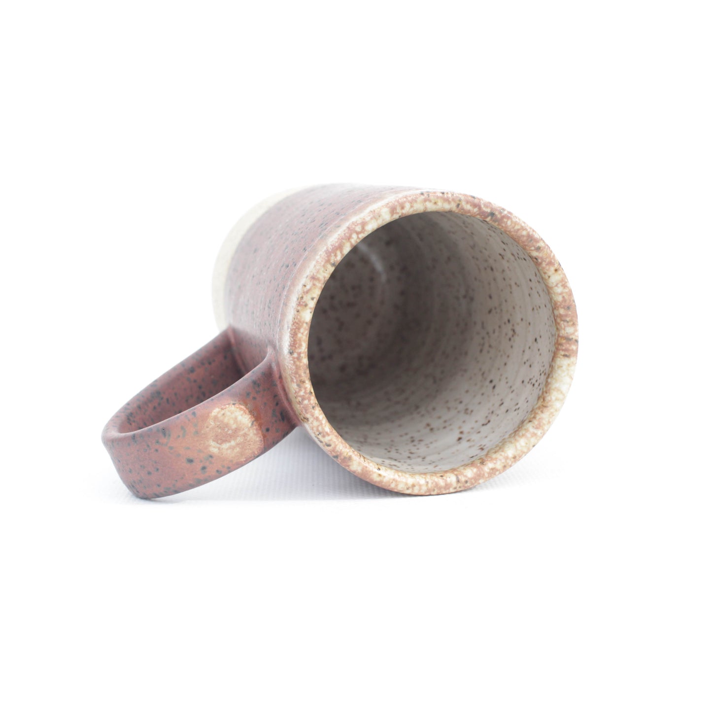 Rust Red Tall Speckled Stoneware Mug