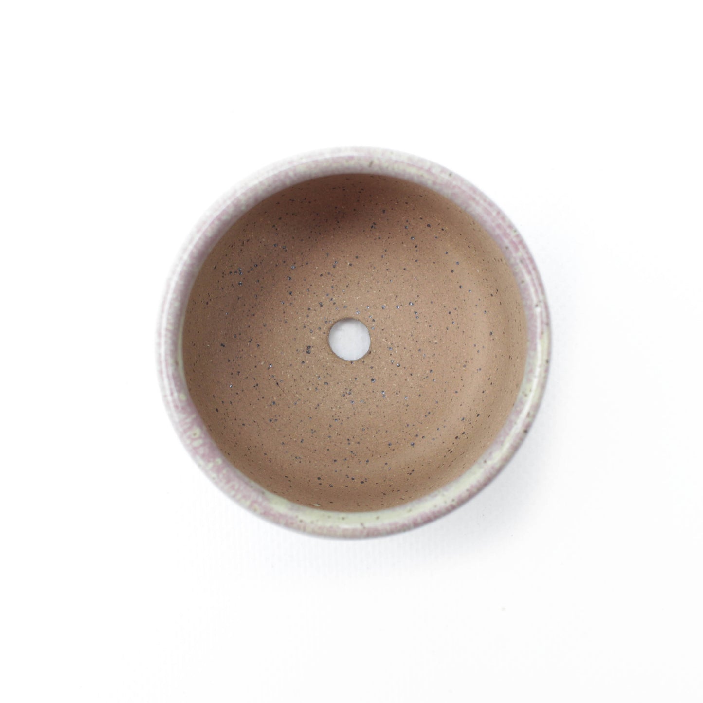 2.5" Lilac Speckled Stoneware Planter Pot